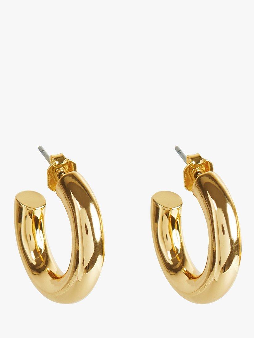 HUSH Cleo Chunky Hoop Earrings, Gold, One Size