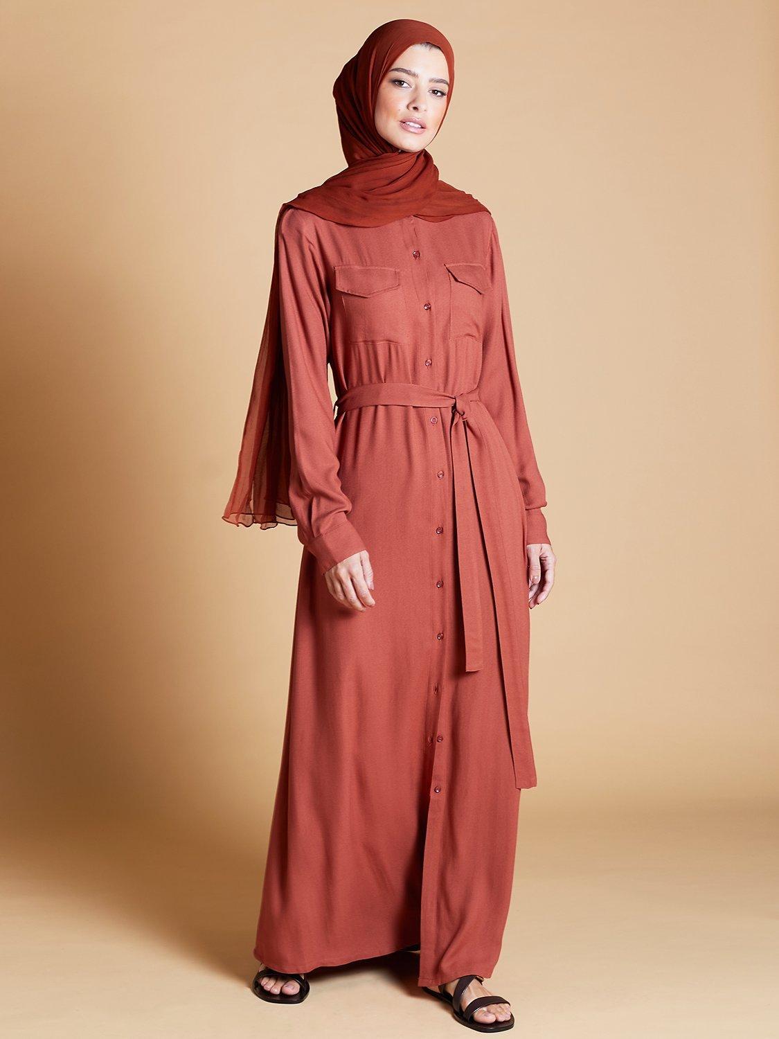 Aab Utility Maxi Dress, Terracotta