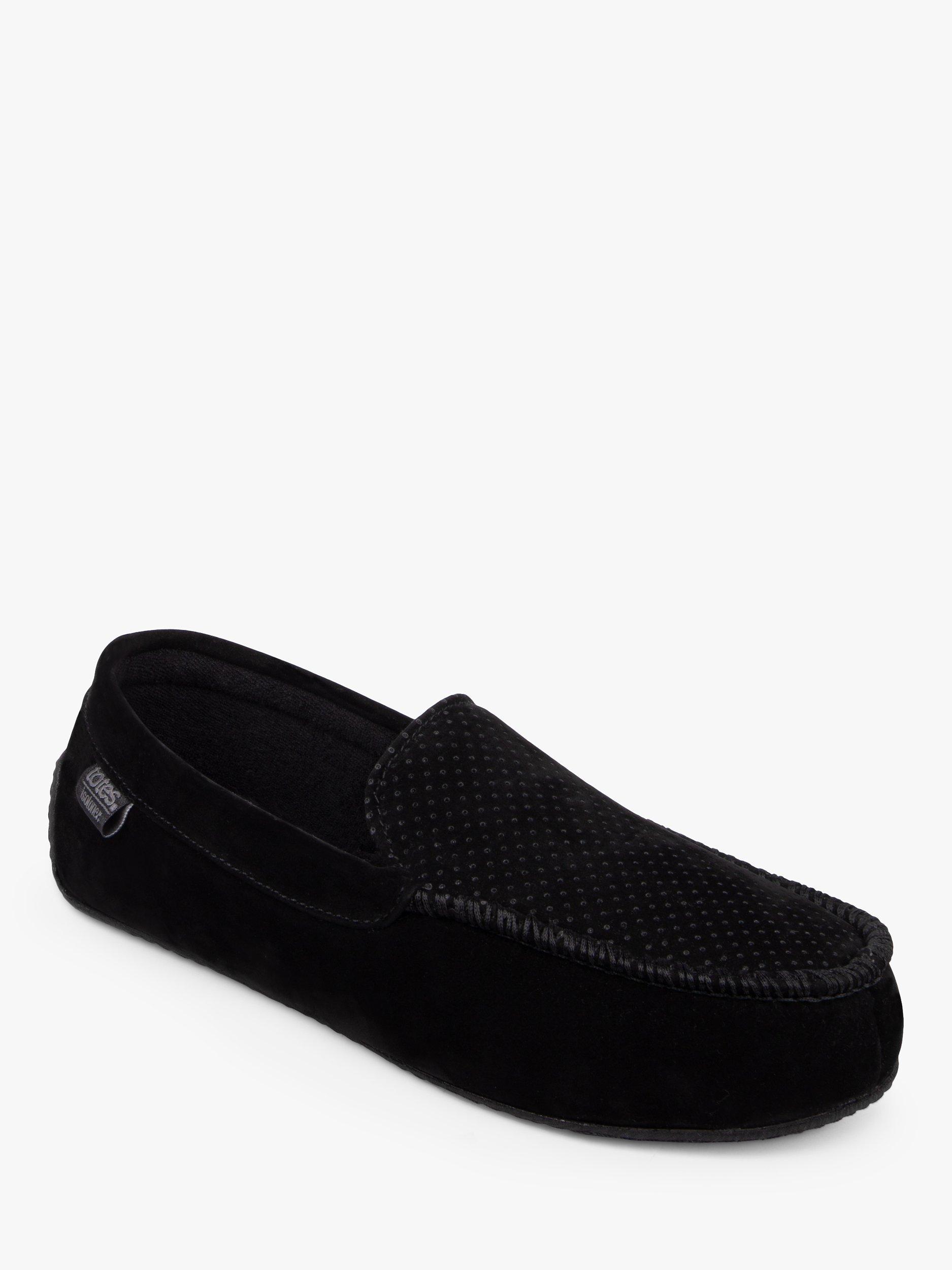 Product image 2 of 6, which shows totes Airtex Suedette Moccasin Slippers, Black, 8