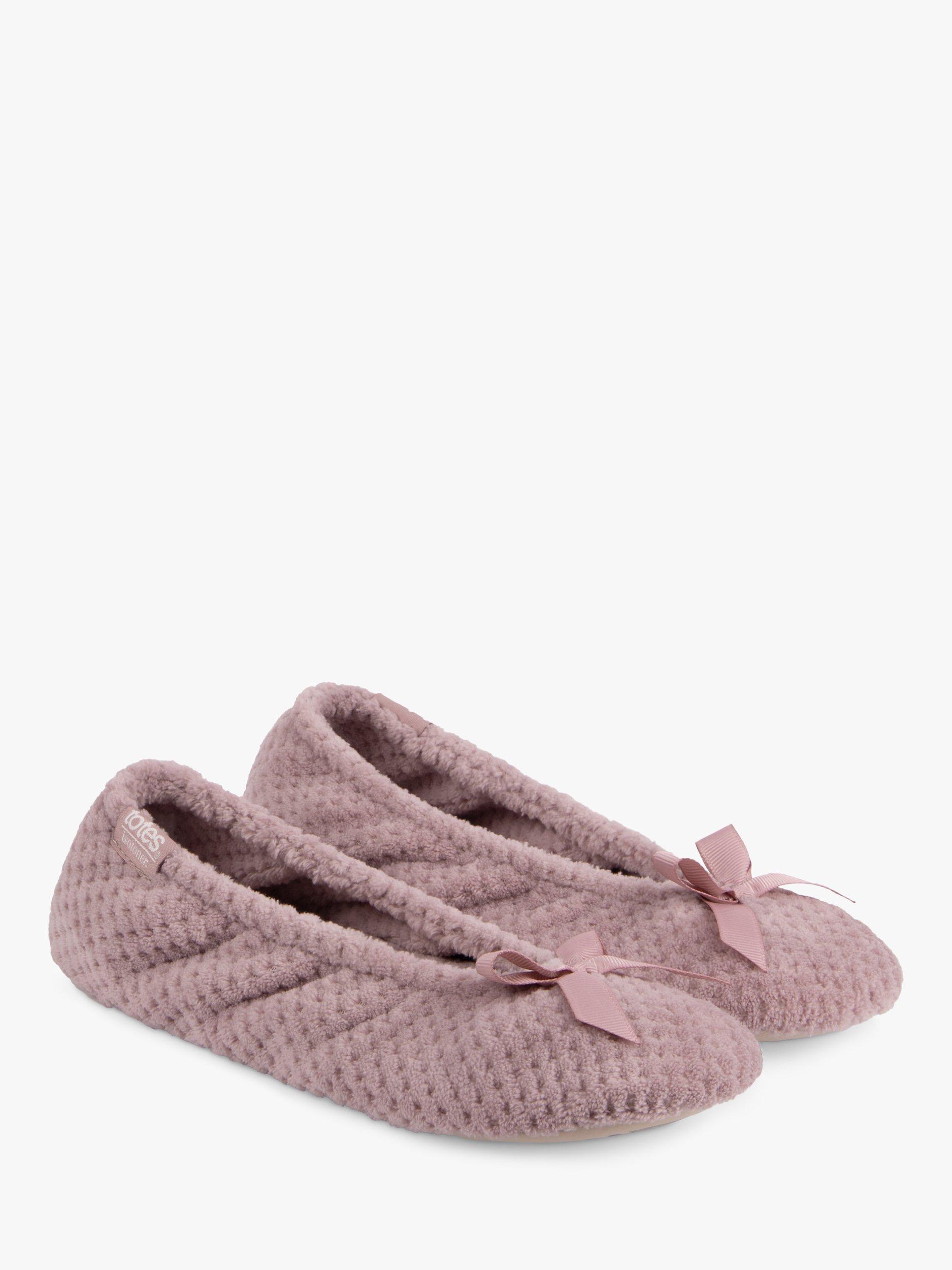 Product image 5 of 6, which shows totes Terry Popcorn Ballet Slippers, Dusky Pink, S