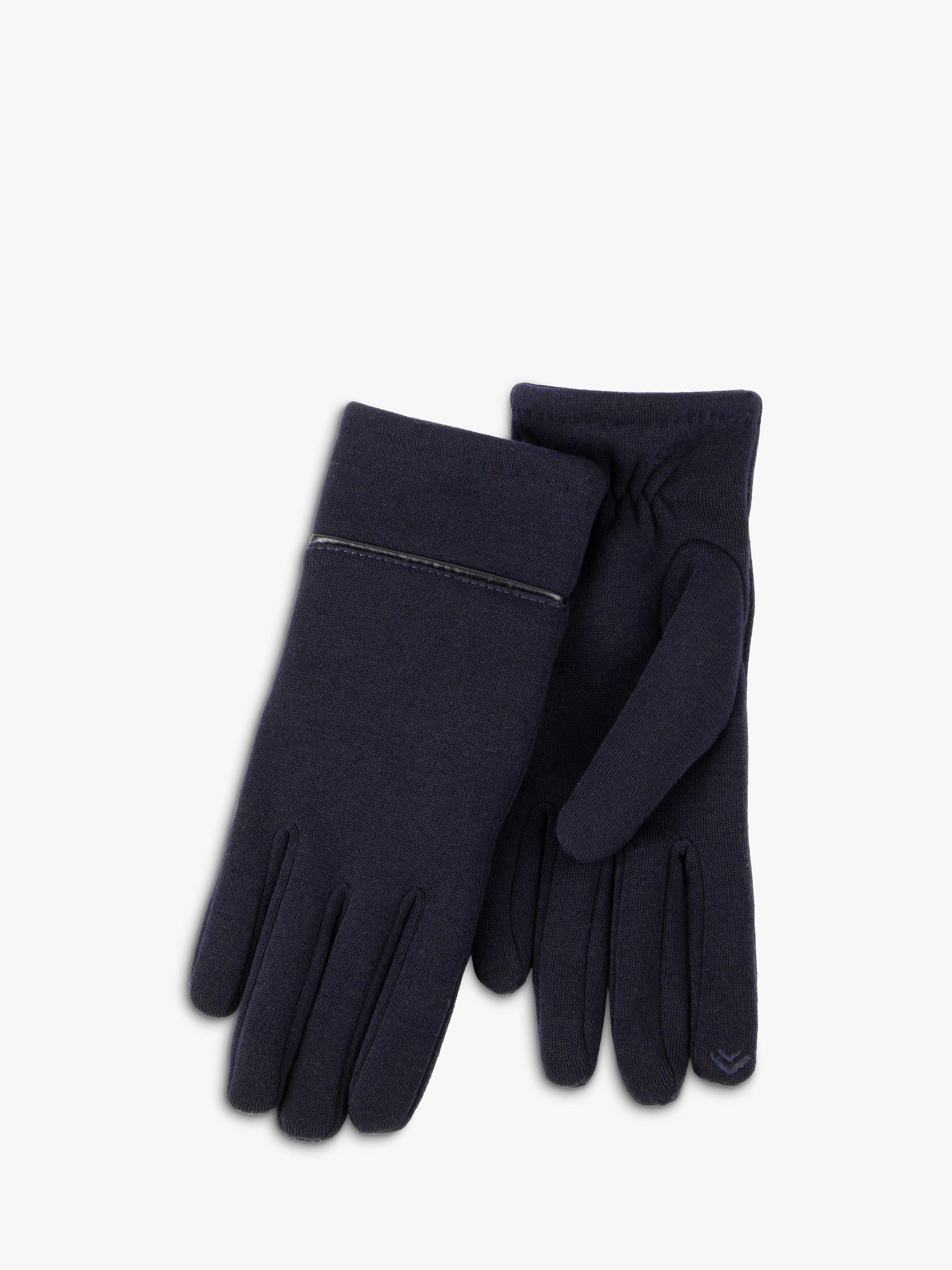 Product image 1 of 3, which shows totes Thermal Smartouch Piping Detail Gloves, Navy, One Size