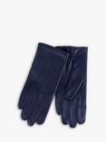 totes 3 Point Leather Smartouch Gloves, Navy