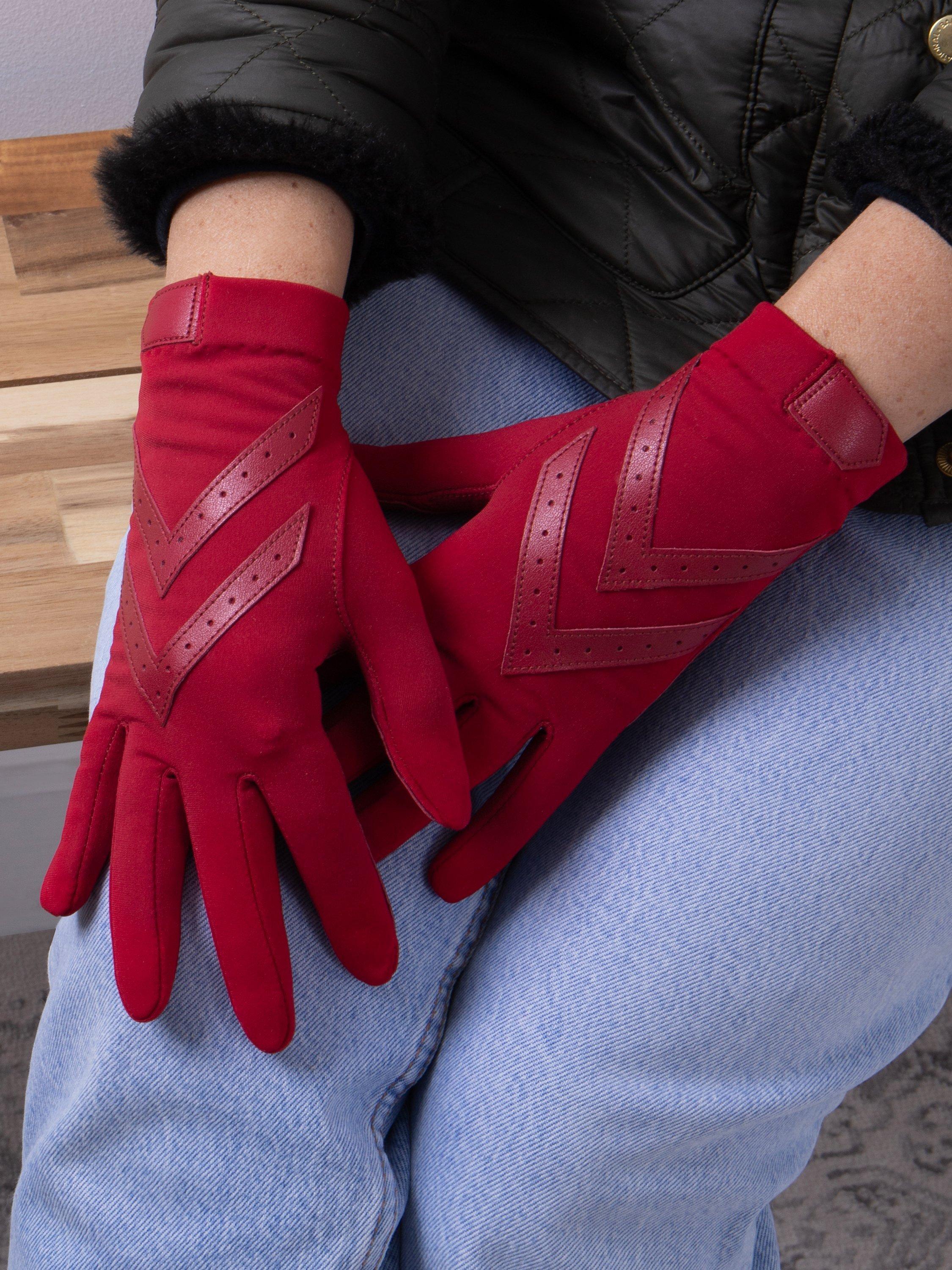 Product image 2 of 2, which shows totes Ladies Original Stretch Gloves, Chilli Pepper, One Size