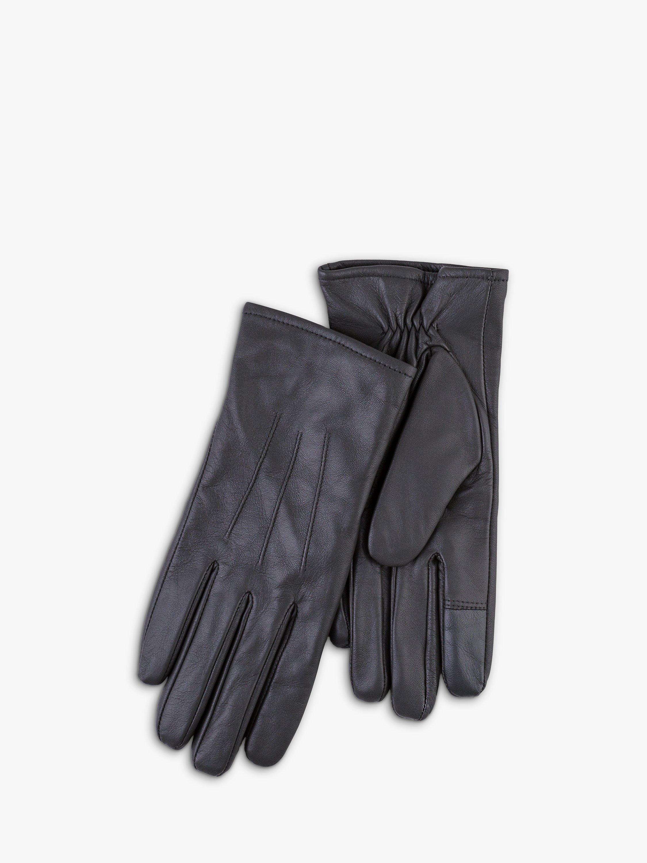 Product image 1 of 2, which shows totes 3 Point Leather Smartouch Gloves, Grey, S