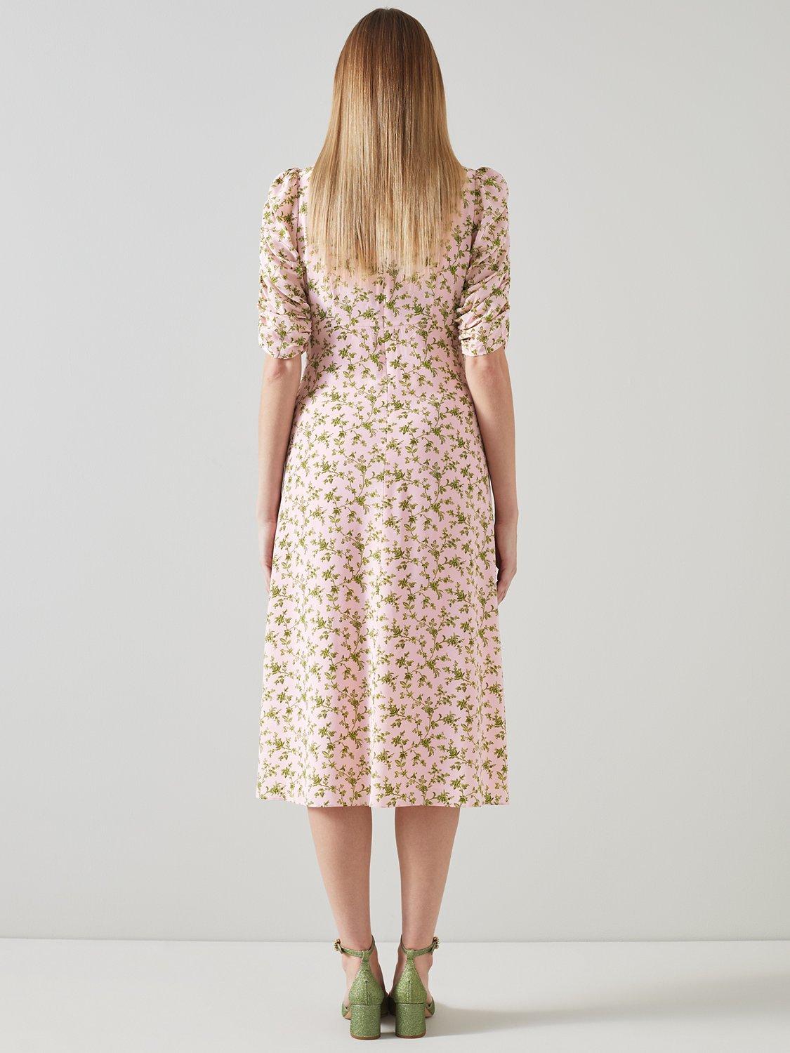 Product image 2 of 4, which shows L.K.Bennett Rosamund Floral Print Silk Dress, Multi, 10