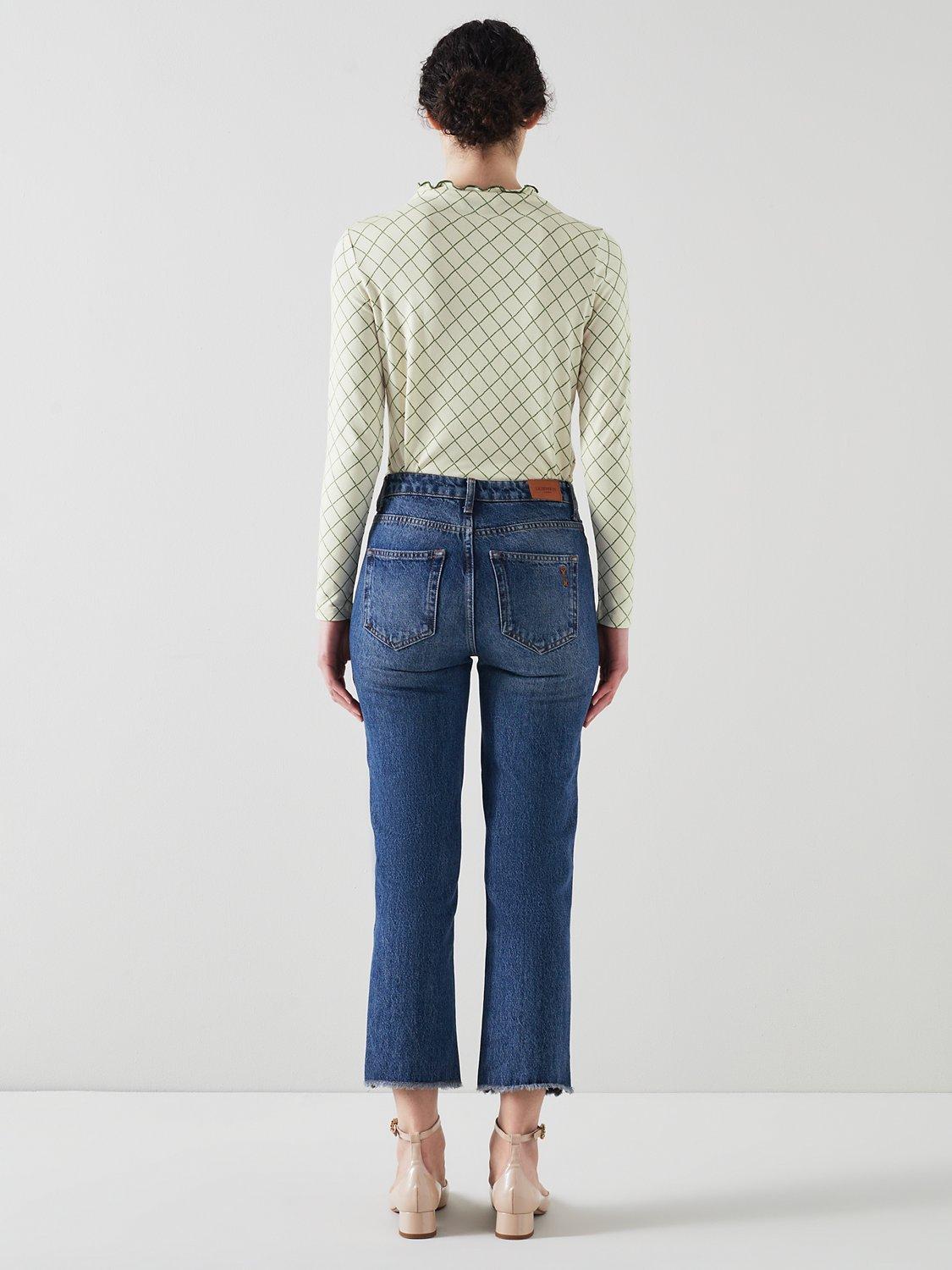 Product image 2 of 4, which shows L.K.Bennett Charlotte Jersey Top, Green, XS
