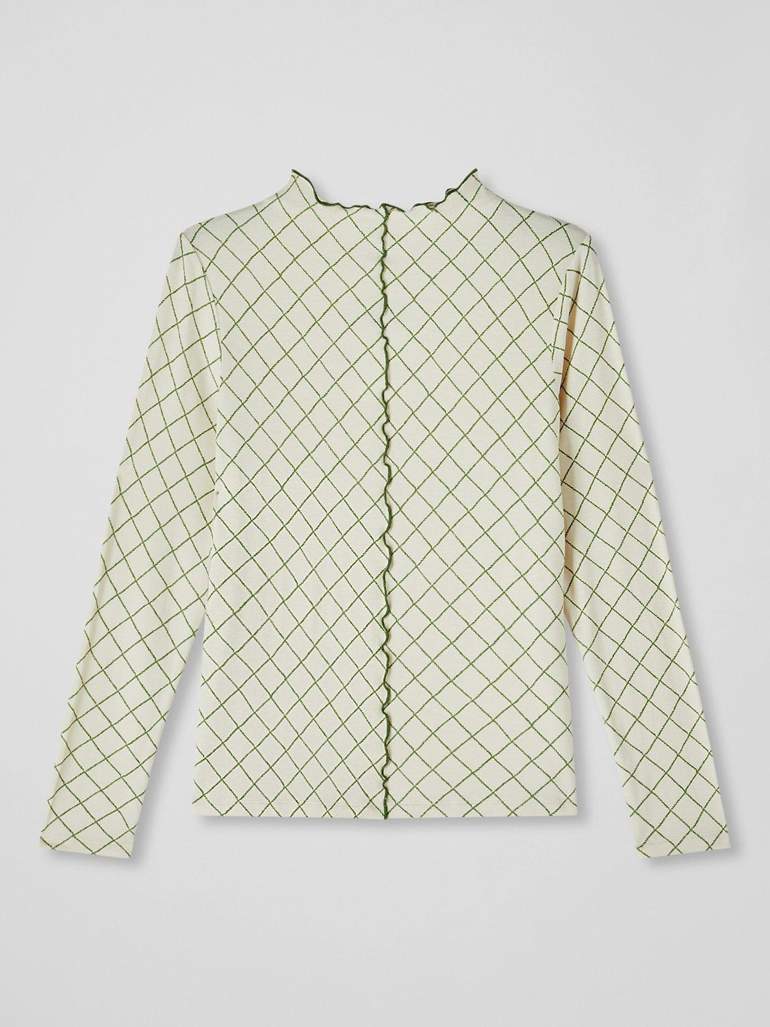 Product image 4 of 4, which shows L.K.Bennett Charlotte Jersey Top, Green, XS