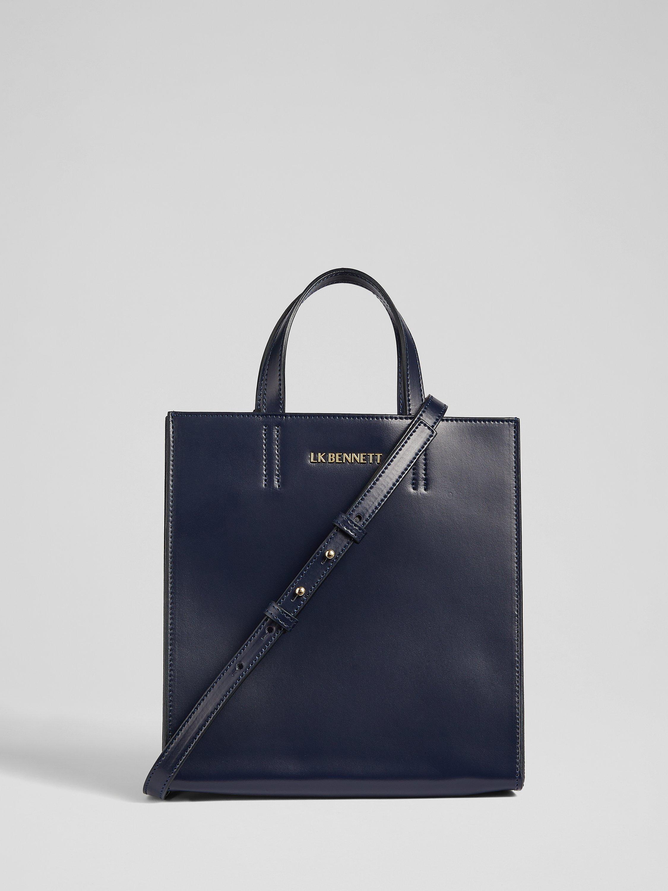 L.K.Bennett x Ascot Collection: Rue Leather Tote, Navy