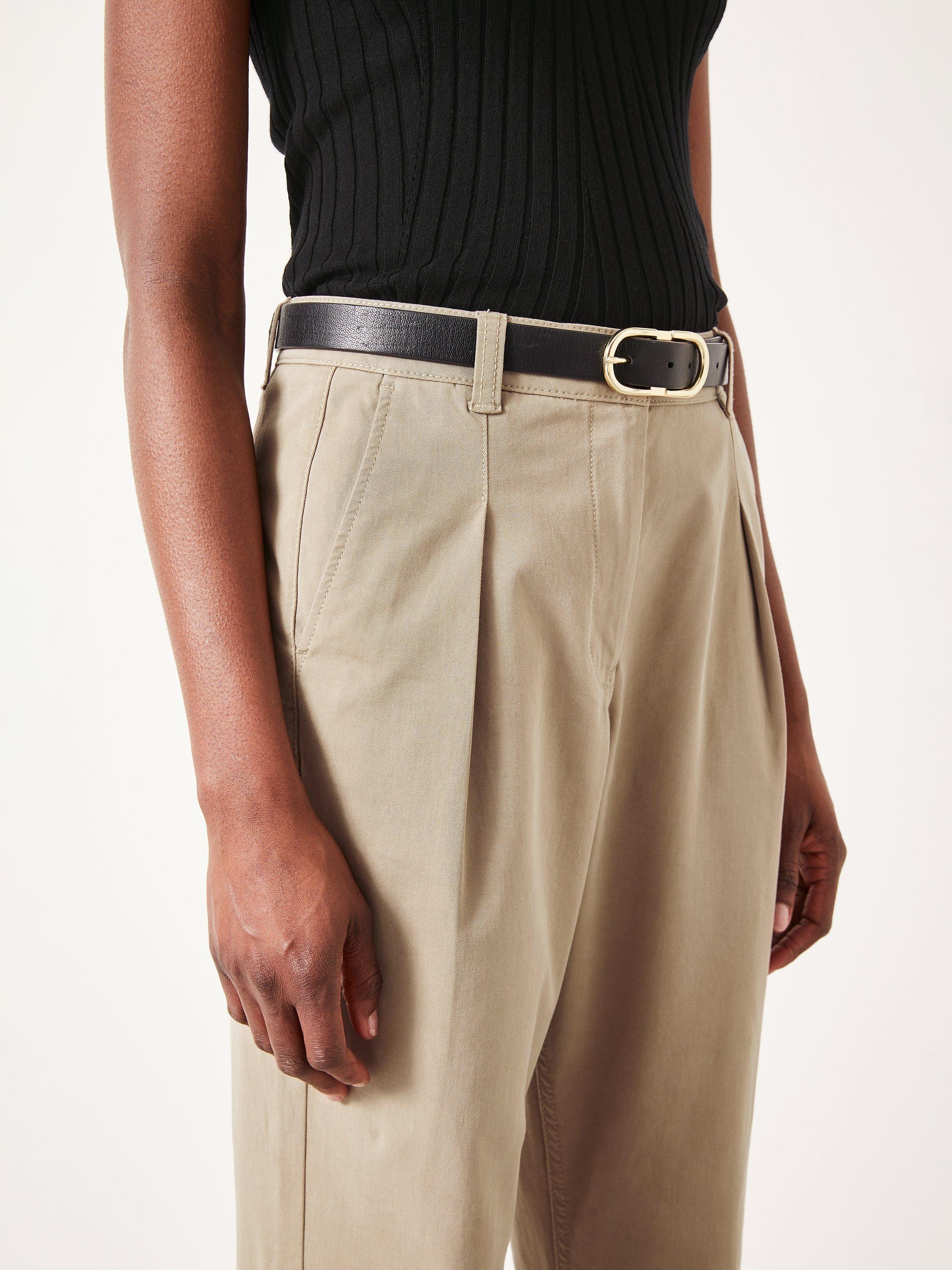 Product image 2 of 2, which shows HUSH Xanthe Leather Buckle Belt, Black, S-M