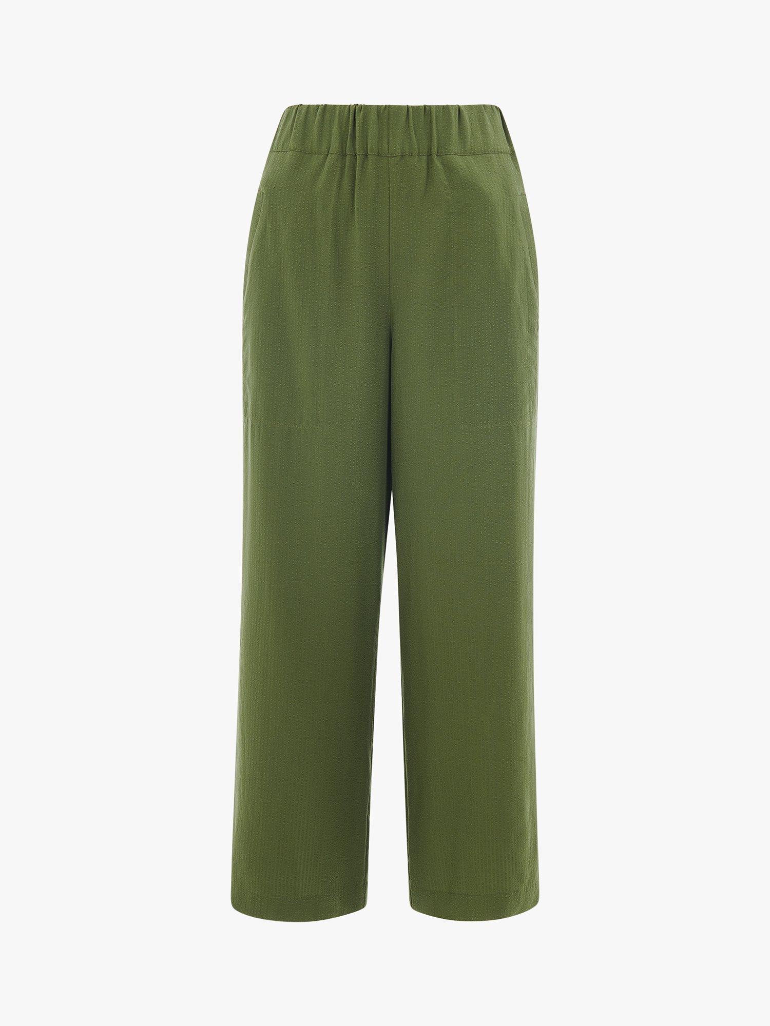 Product image 6 of 6, which shows Whistles Jade Side Zip Trousers, Khaki, 6
