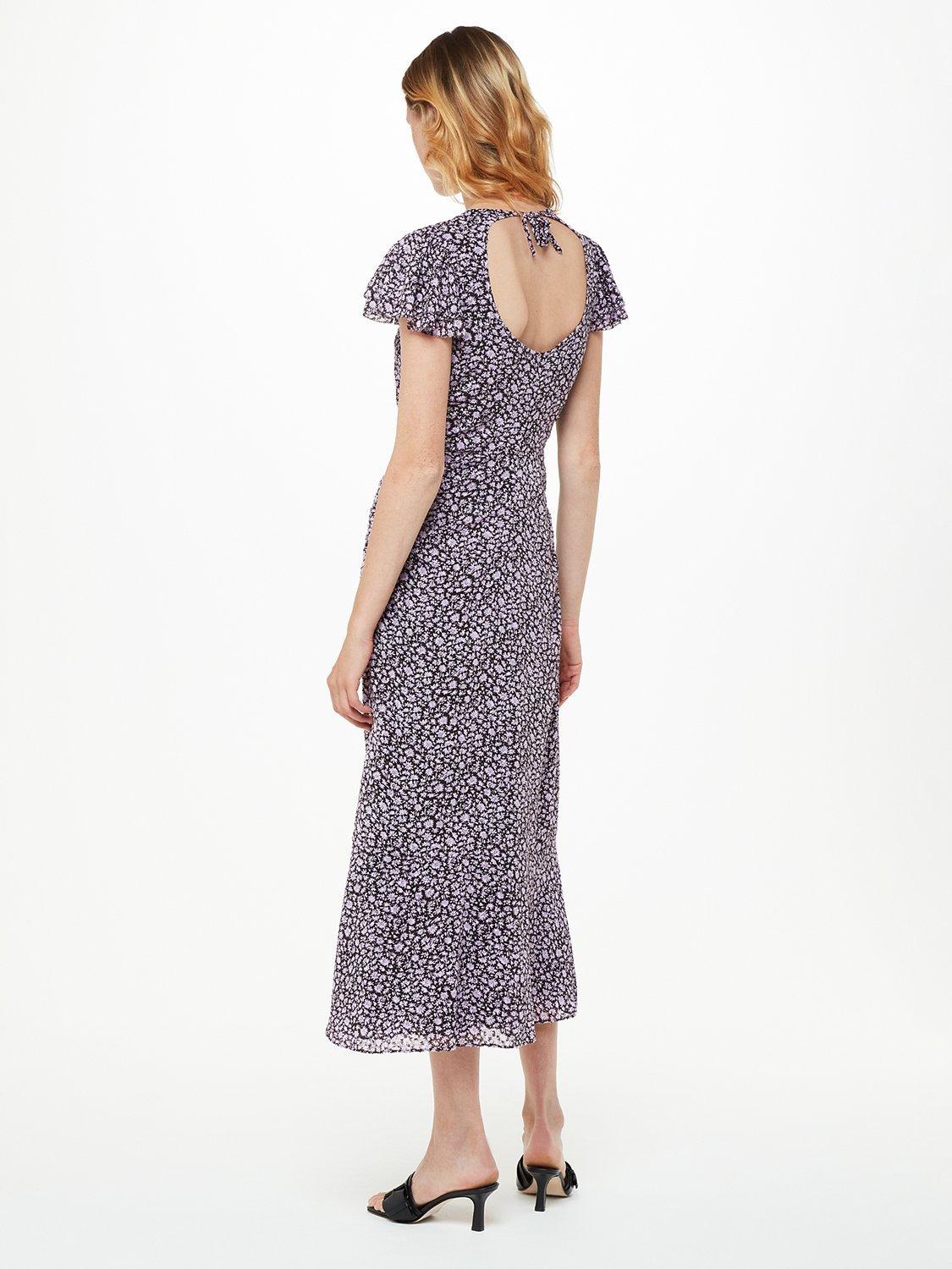 Product image 2 of 4, which shows Whistles Daisy Field Lola Dress, Purple/Multi, 6