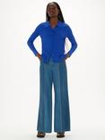 Whistles Collar Ribbed Shirt, Blue