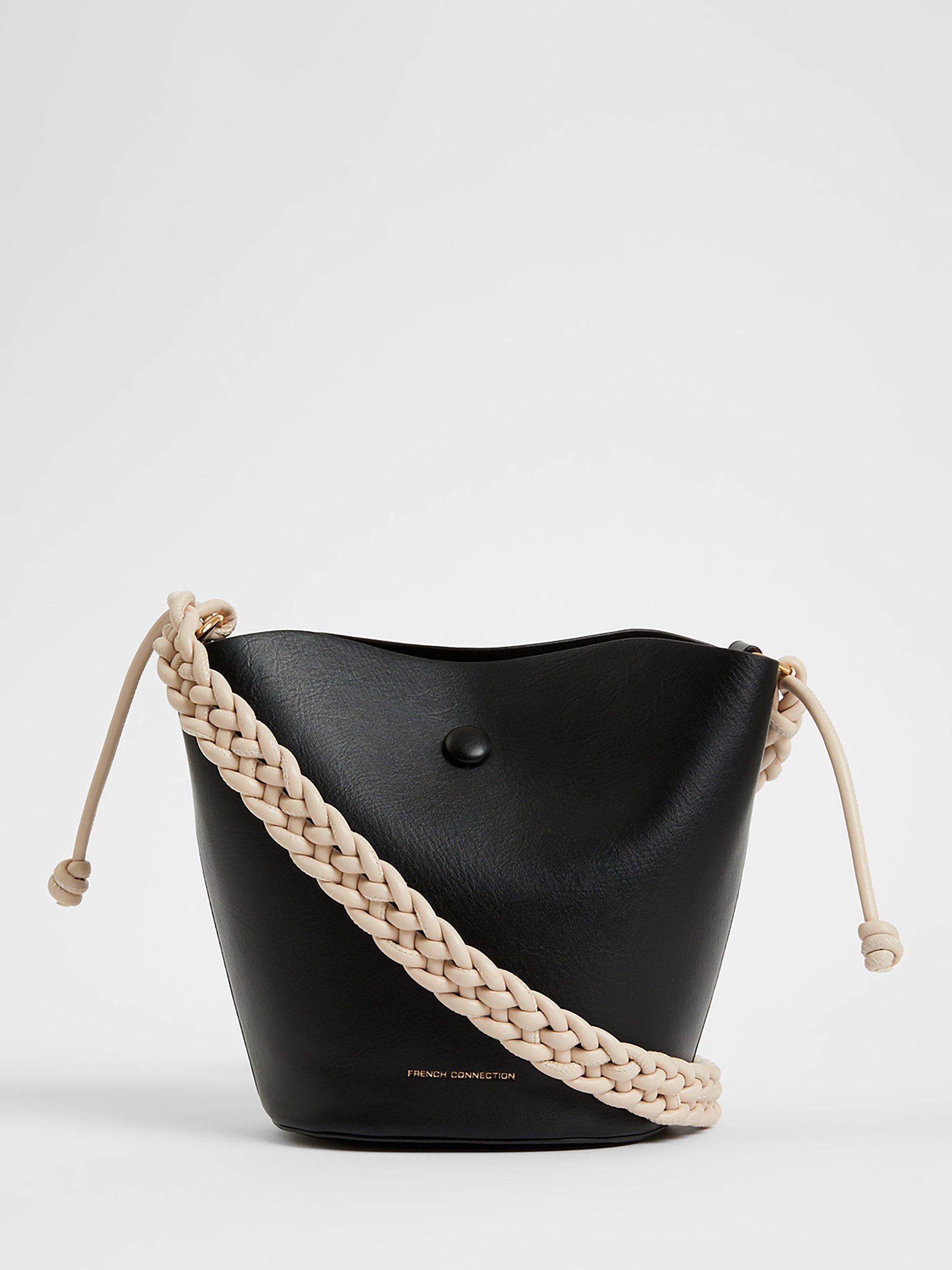 Product image 1 of 3, which shows French Connection Double Back Bucket Bag, Black, One Size