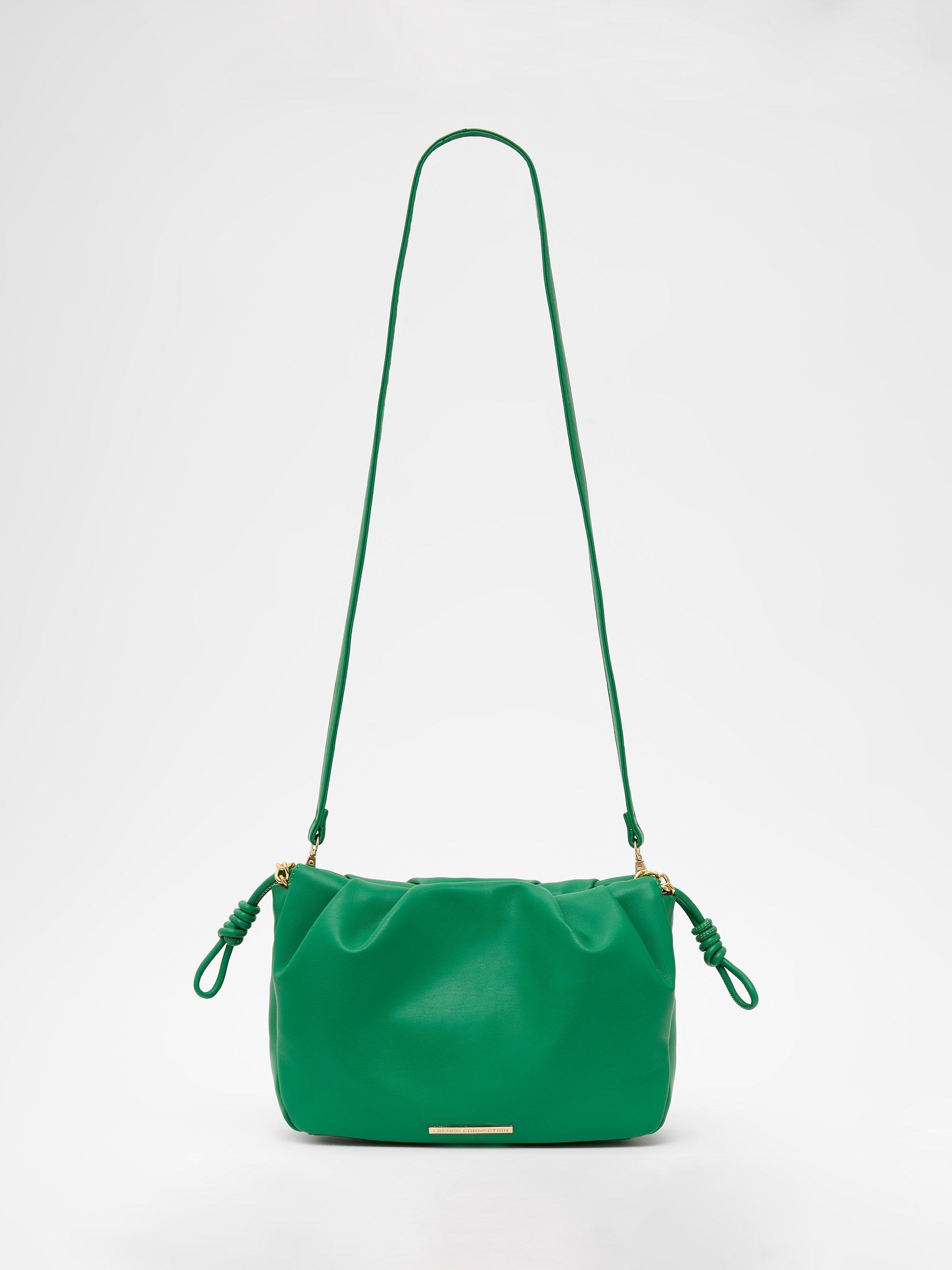 Product image 1 of 4, which shows French Connection Chain Strap Pouch Bag, Green, One Size