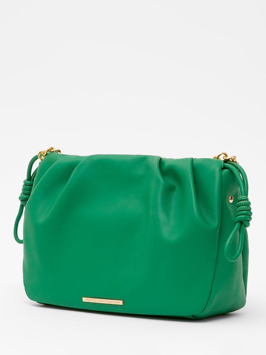 Product image 4 of 4, which shows French Connection Chain Strap Pouch Bag, Green, One Size