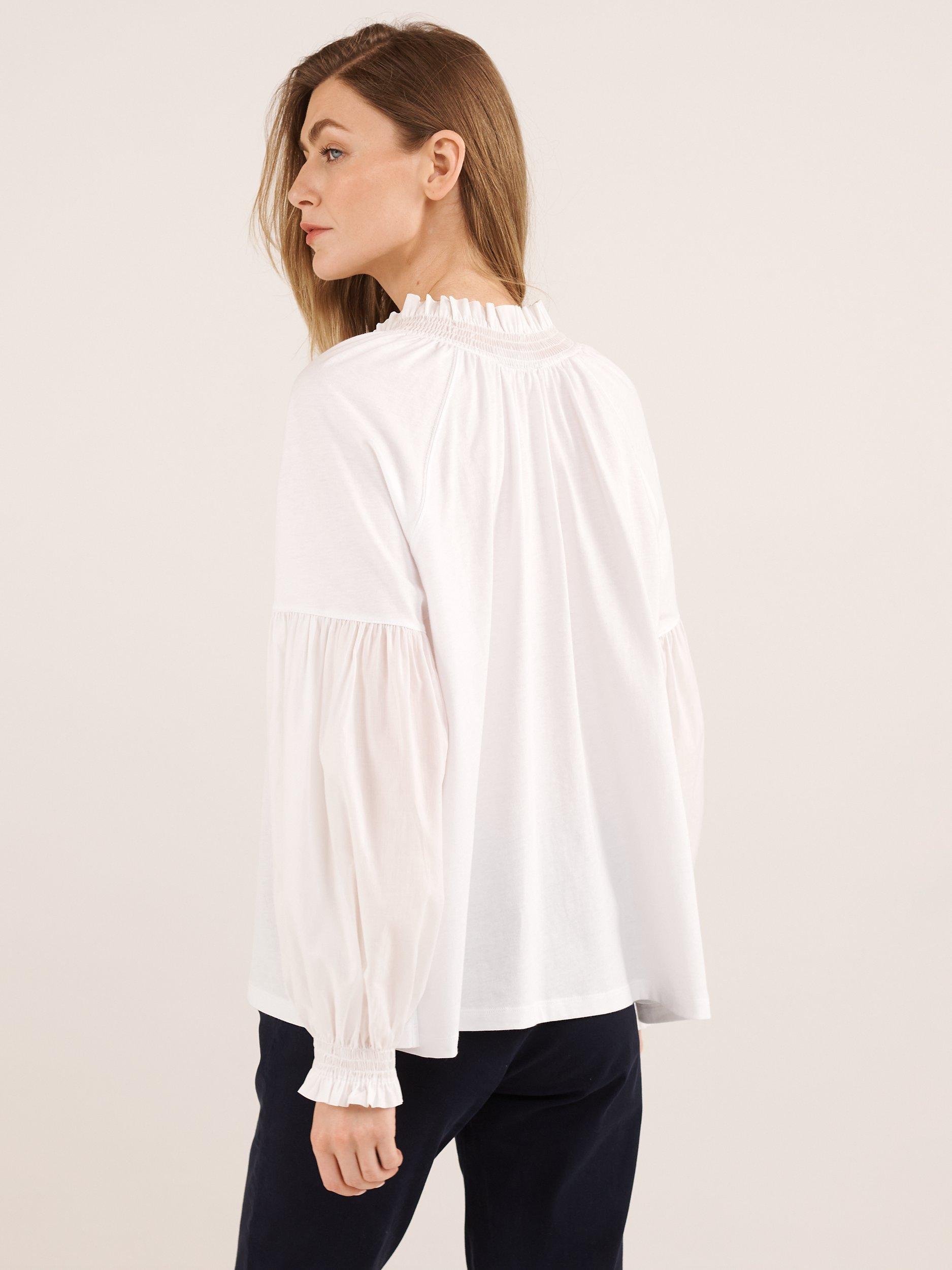 Product image 3 of 7, which shows NRBY Esther Cotton Oversized Shirt, White, M