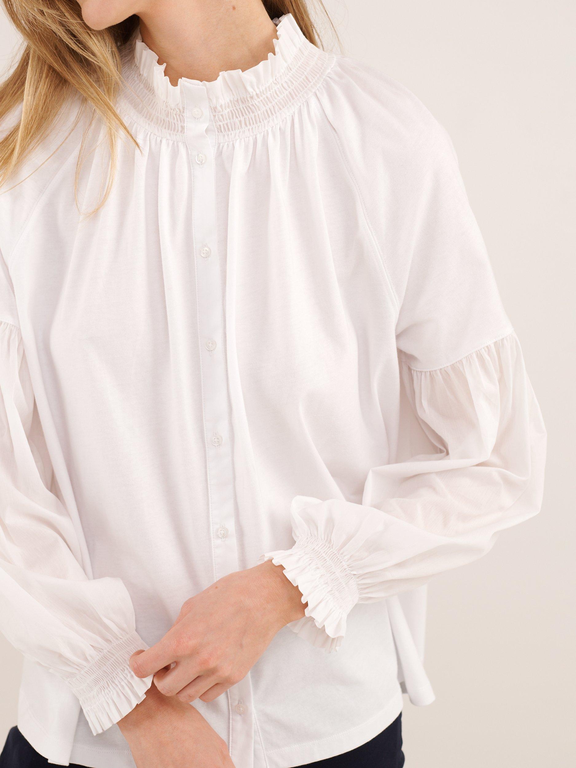 Product image 5 of 7, which shows NRBY Esther Cotton Oversized Shirt, White, M