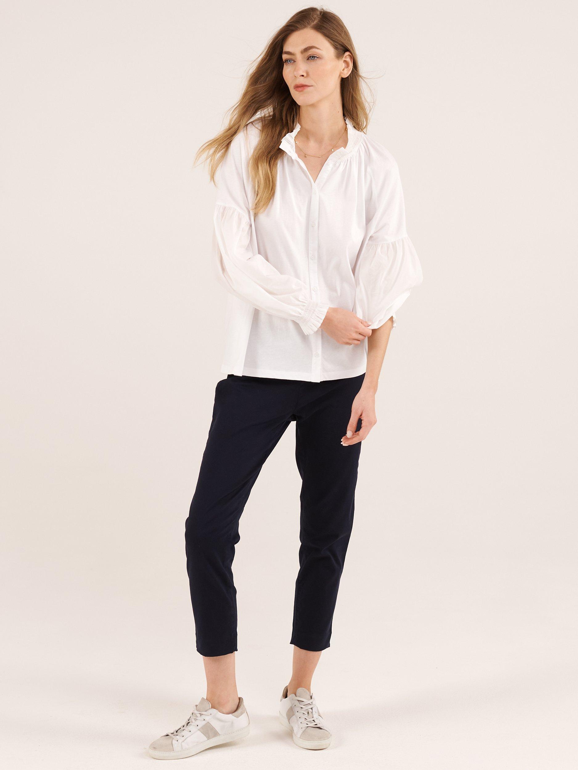 Product image 6 of 7, which shows NRBY Esther Cotton Oversized Shirt, White, M