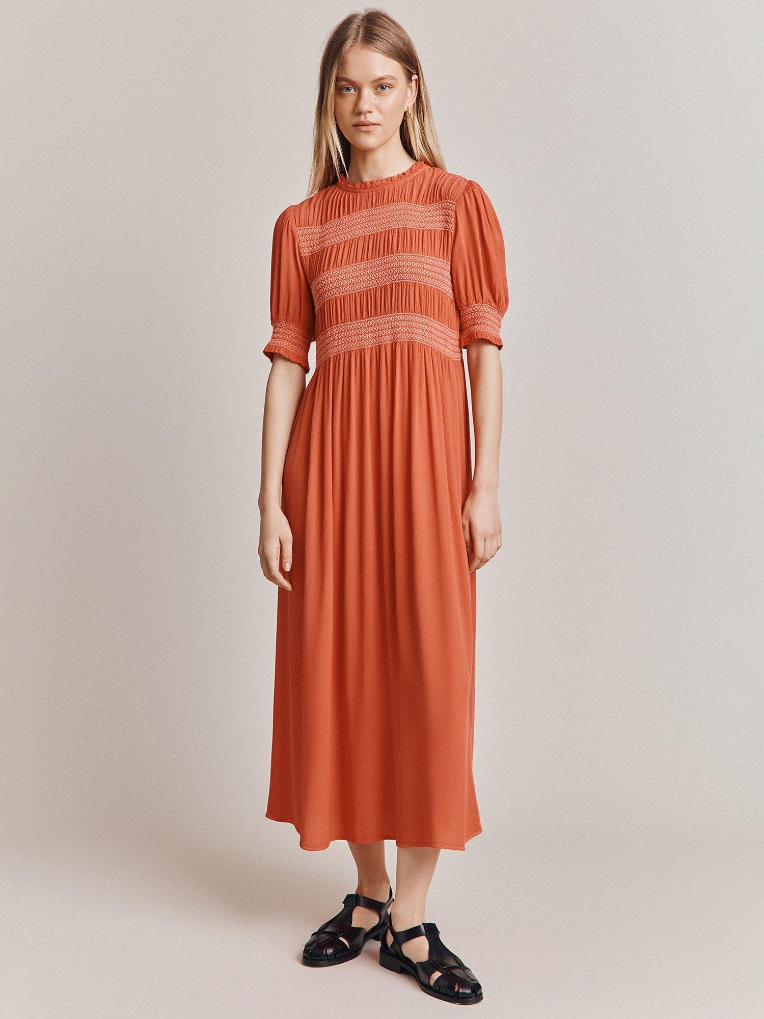 Ghost Eloise Midi Dress, Sunglow