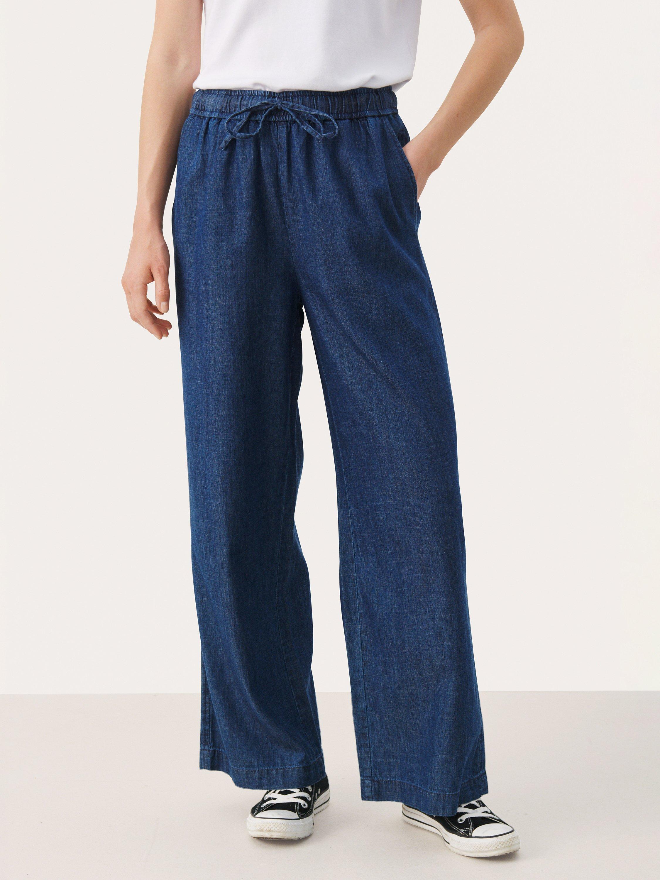 Part Two Cibell Plain Wide Leg Trousers, Dark Vintage Blue