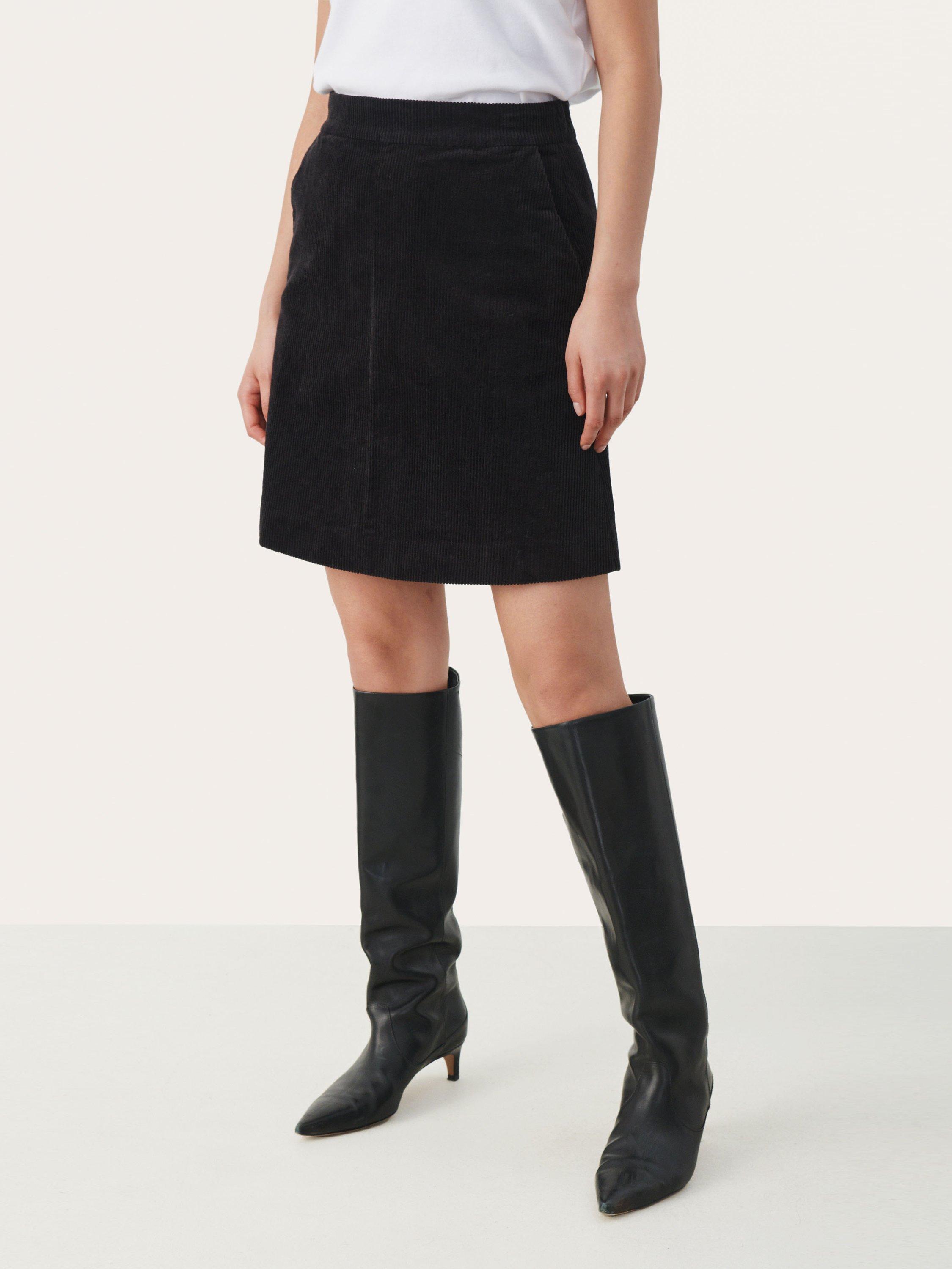 Part Two Lings Corduroy Mini Skirt Black