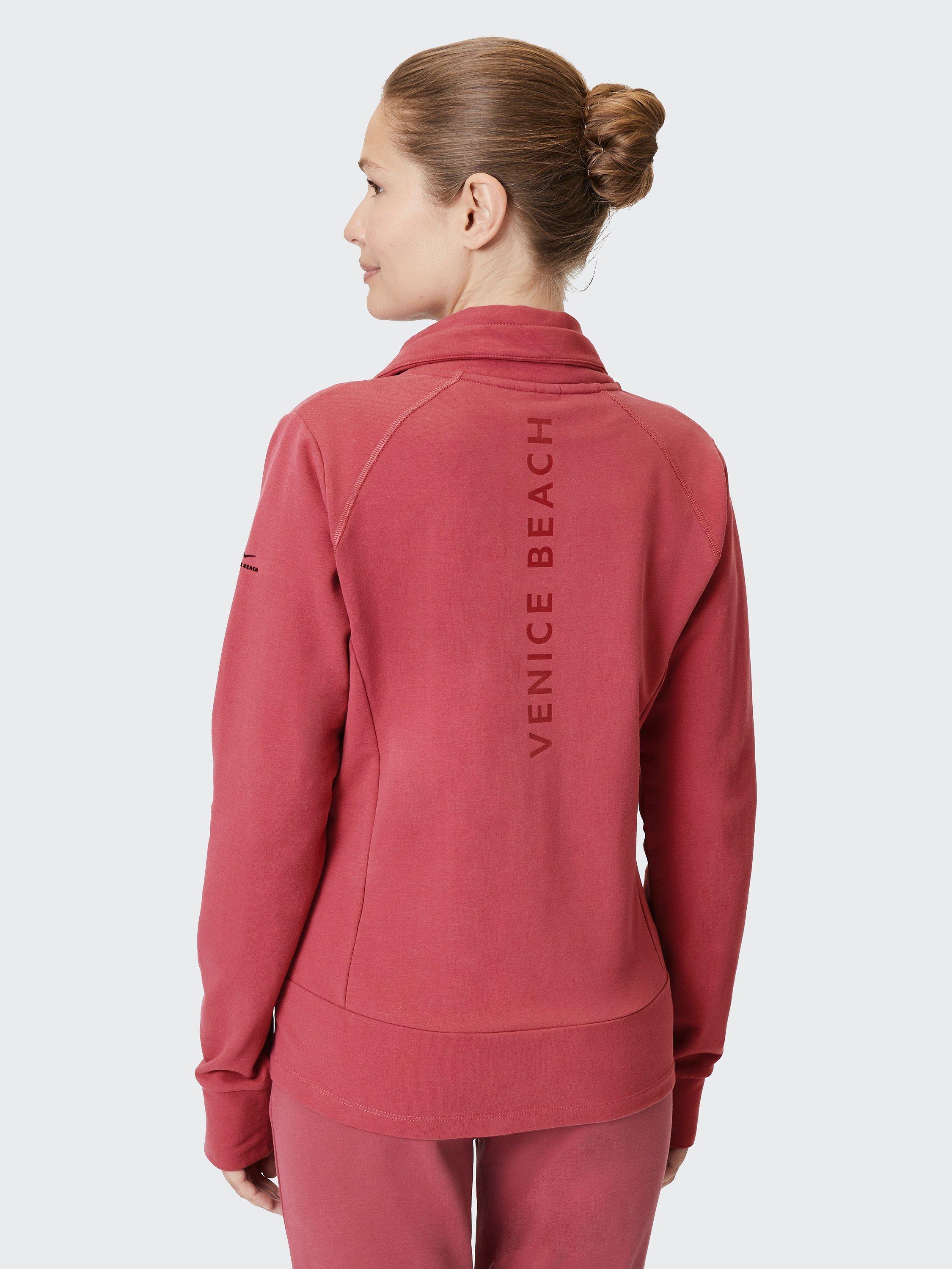 Product image 2 of 7, which shows Venice Beach Florence Full Zip Jacket, Deep Red, XS