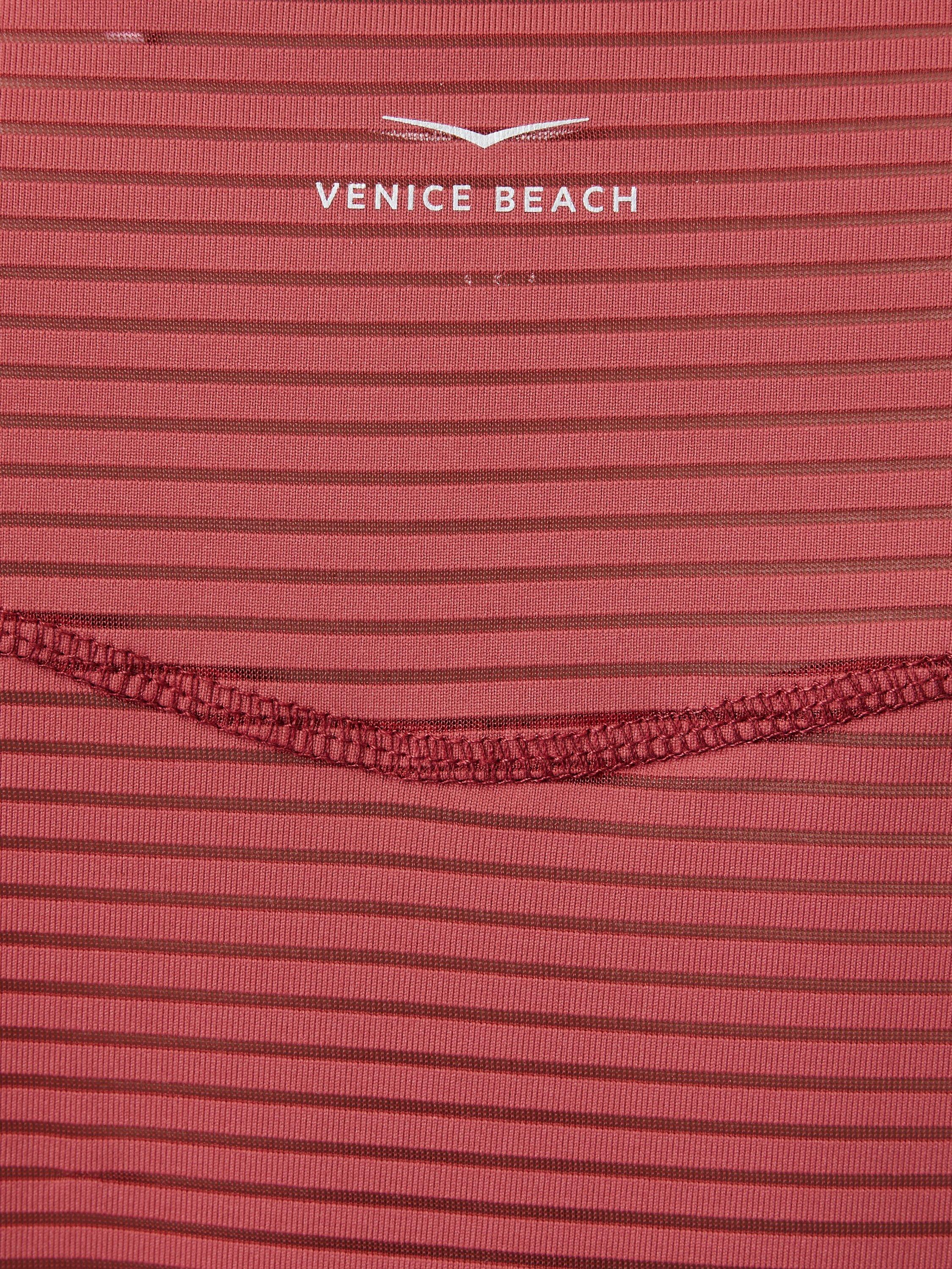 Product image 7 of 7, which shows Venice Beach Damaris Short Sleeve Gym Top, Deep Red, XS