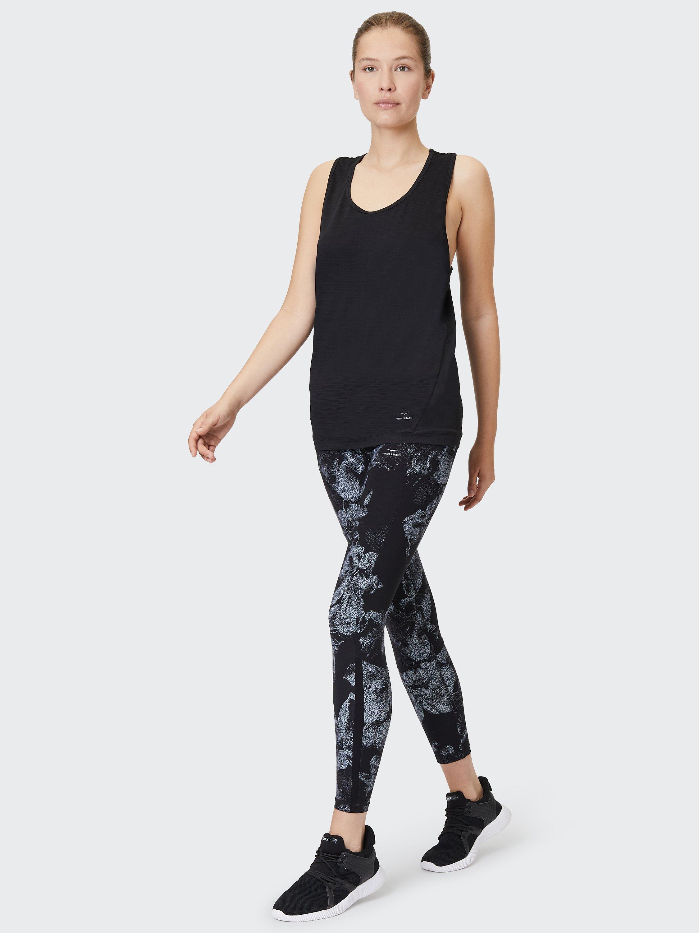 Product image 3 of 7, which shows Venice Beach Sibyl Sports Tank Top, Black, XS