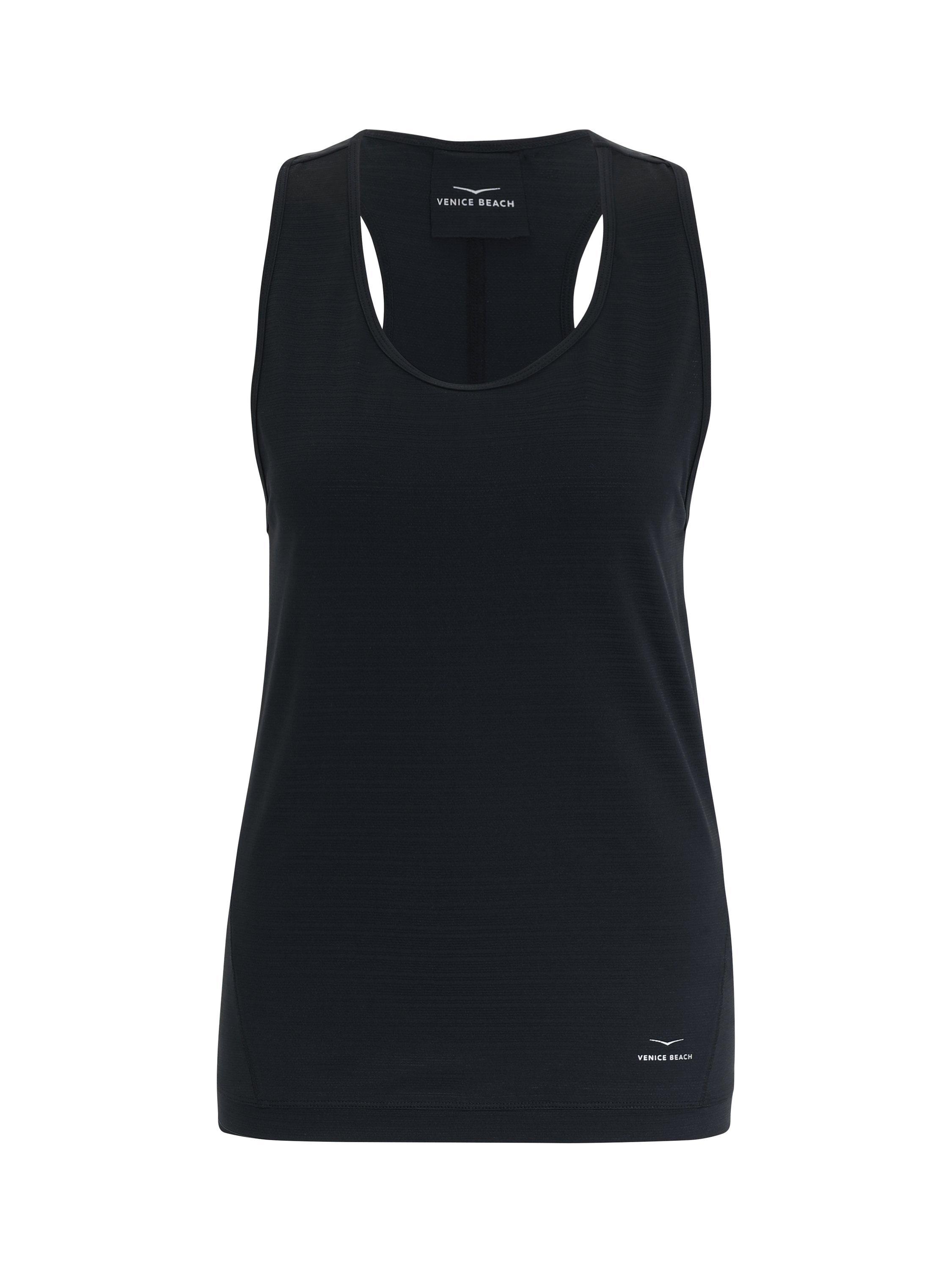 Product image 4 of 7, which shows Venice Beach Sibyl Sports Tank Top, Black, XS