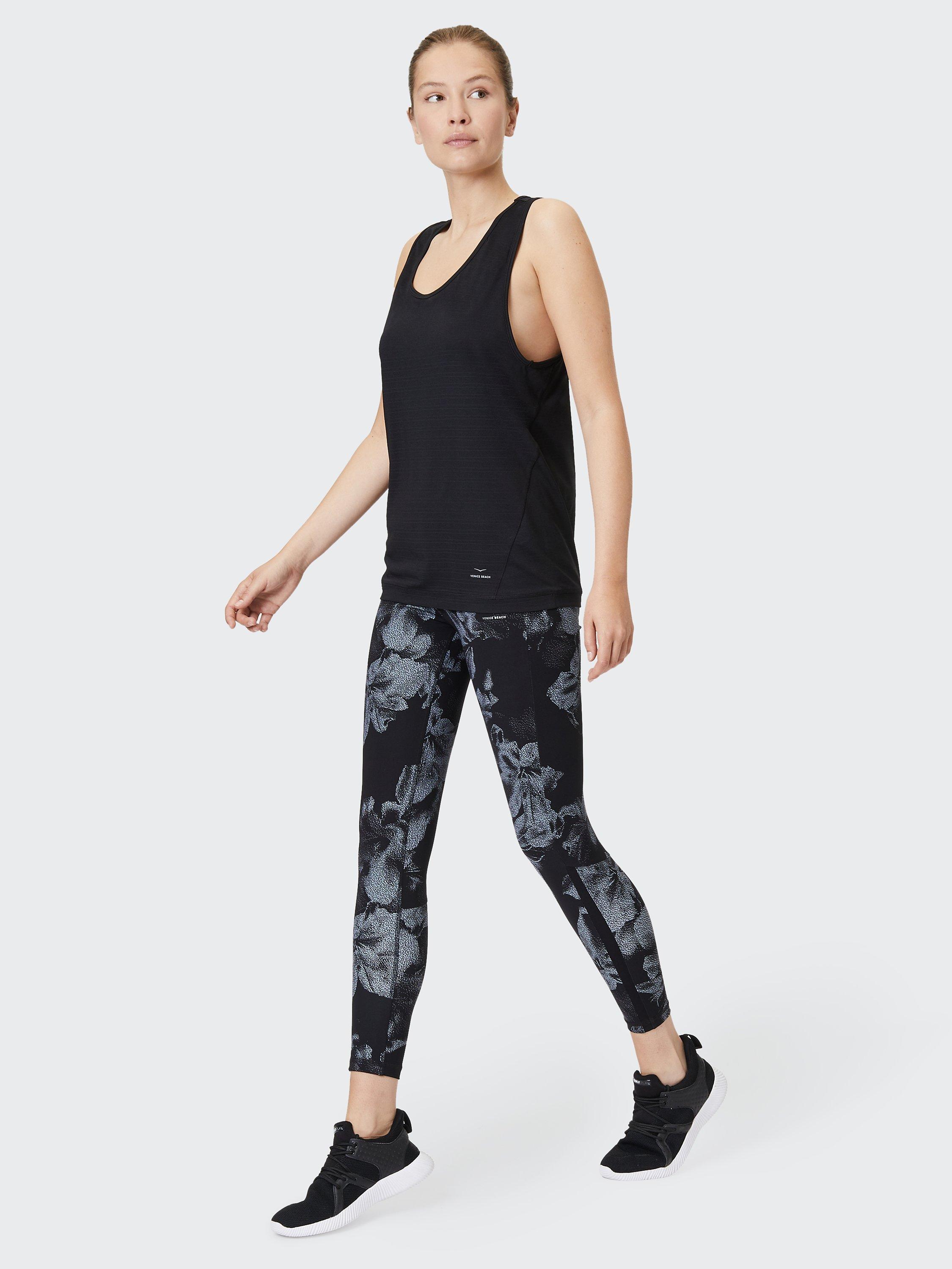 Product image 3 of 7, which shows Venice Beach Brea Sports Leggings, Digital Bloom, XS