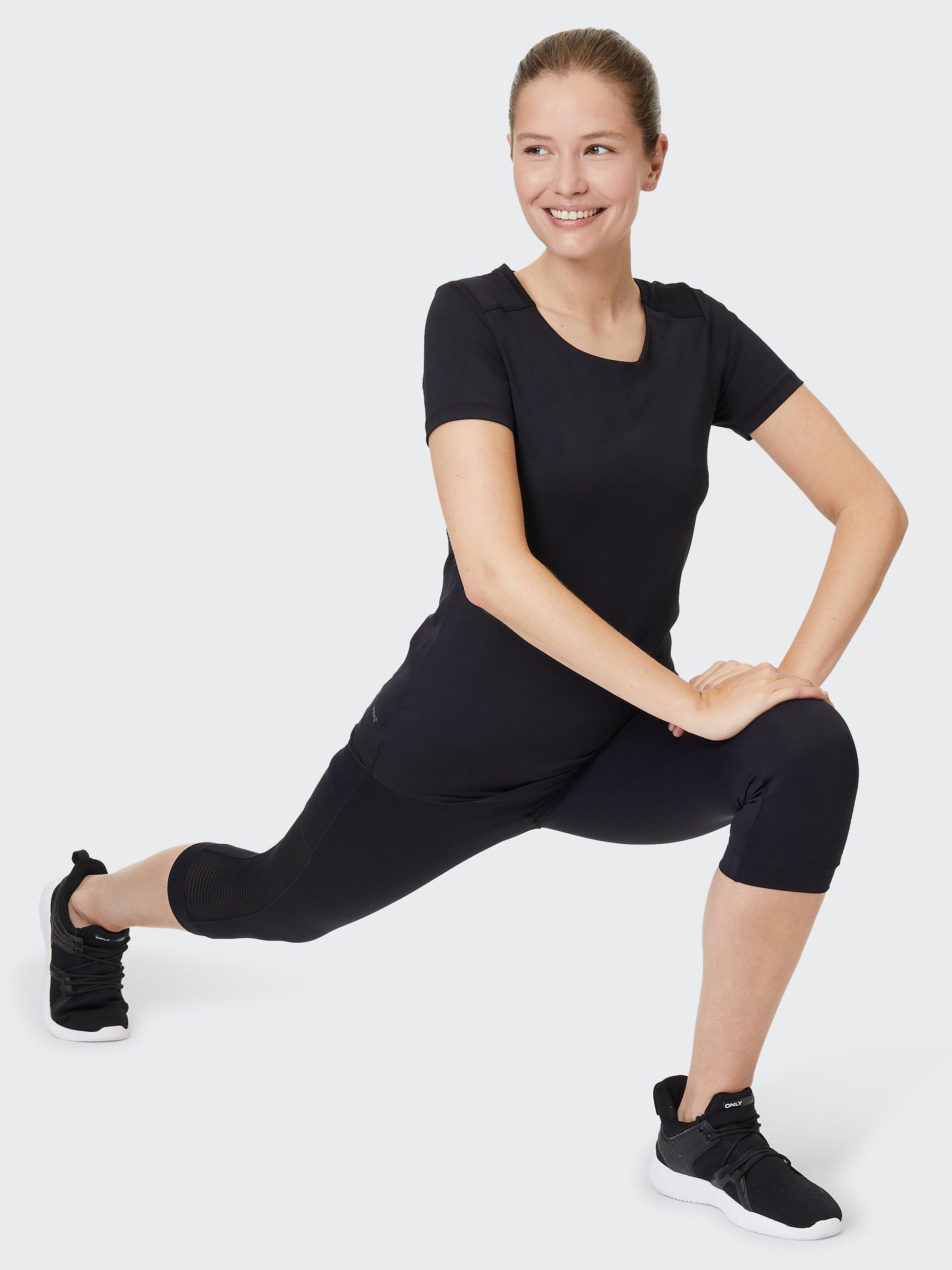 Product image 3 of 7, which shows Venice Beach Beeba 3/4 Length Gym Leggings, Black, S
