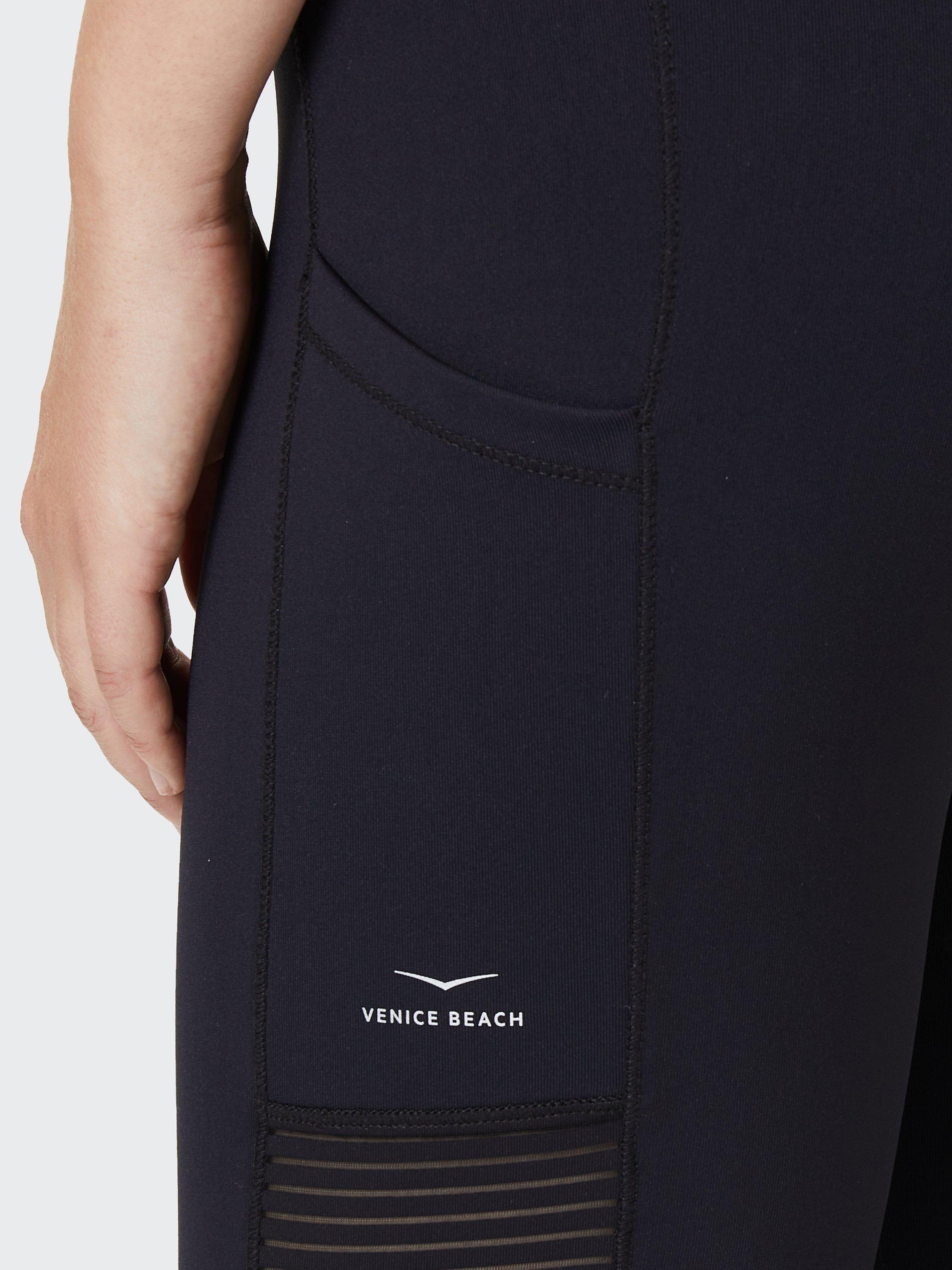 Product image 6 of 7, which shows Venice Beach Beeba 3/4 Length Gym Leggings, Black, S