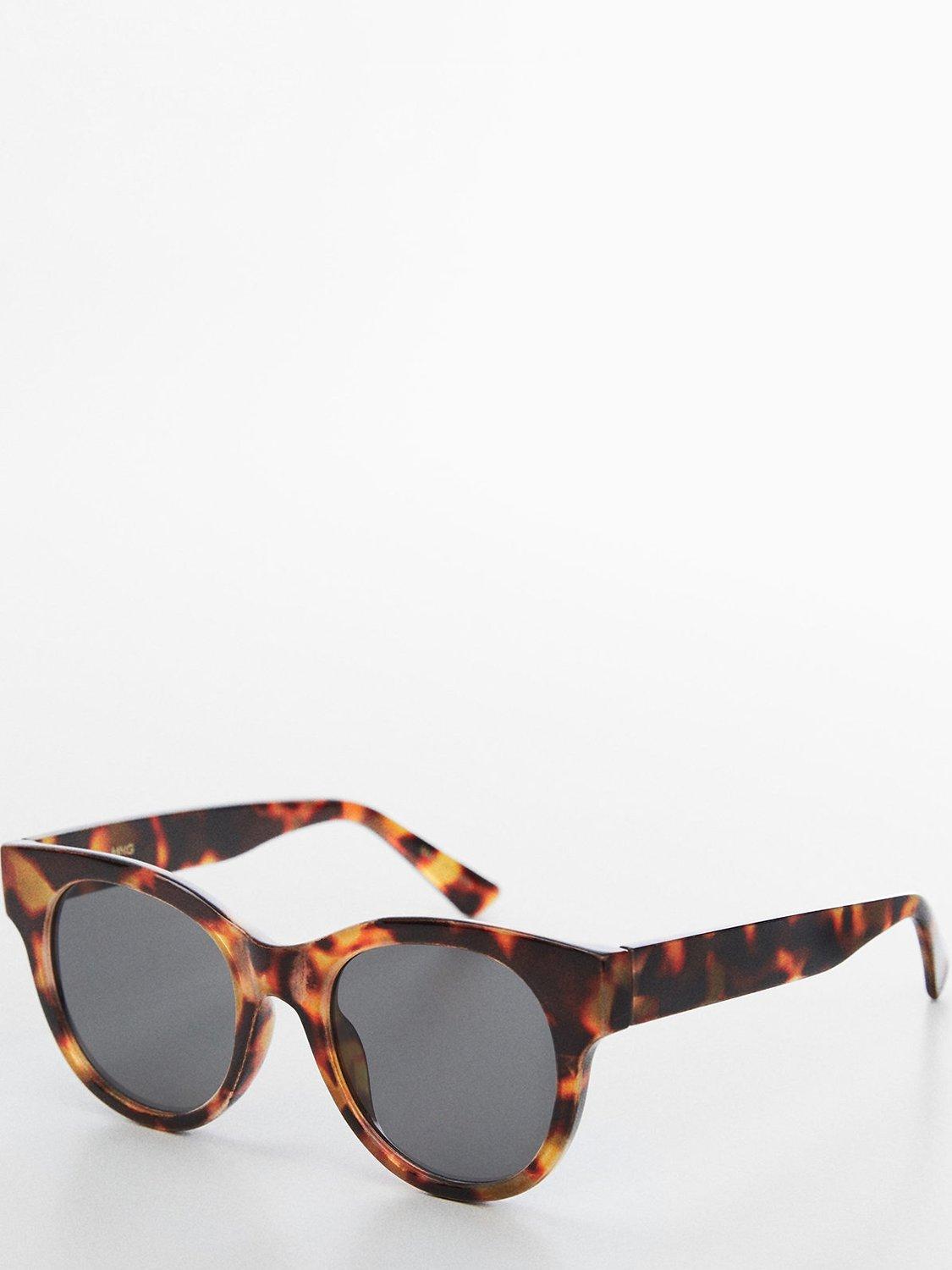 Mango Women's Jana Round Sunglasses, Tortoise/Grey, One Size