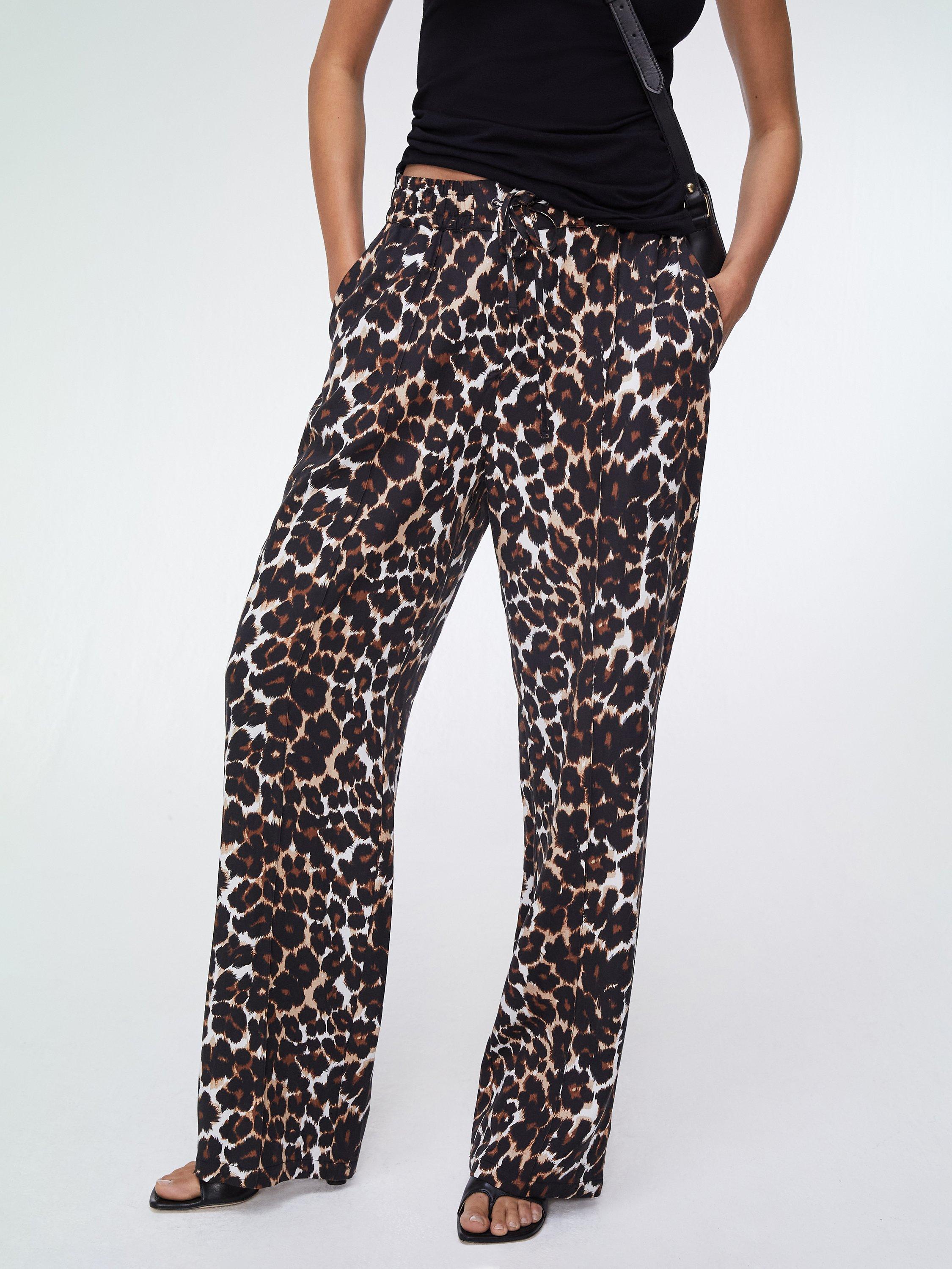 Baukjen Lisa Leopard Print Trousers, Brown