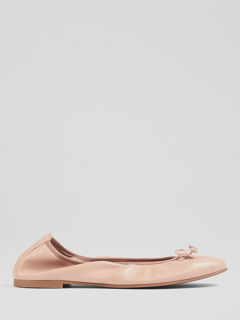 L.K.Bennett Trilly Leather Ballet Pumps, Trench