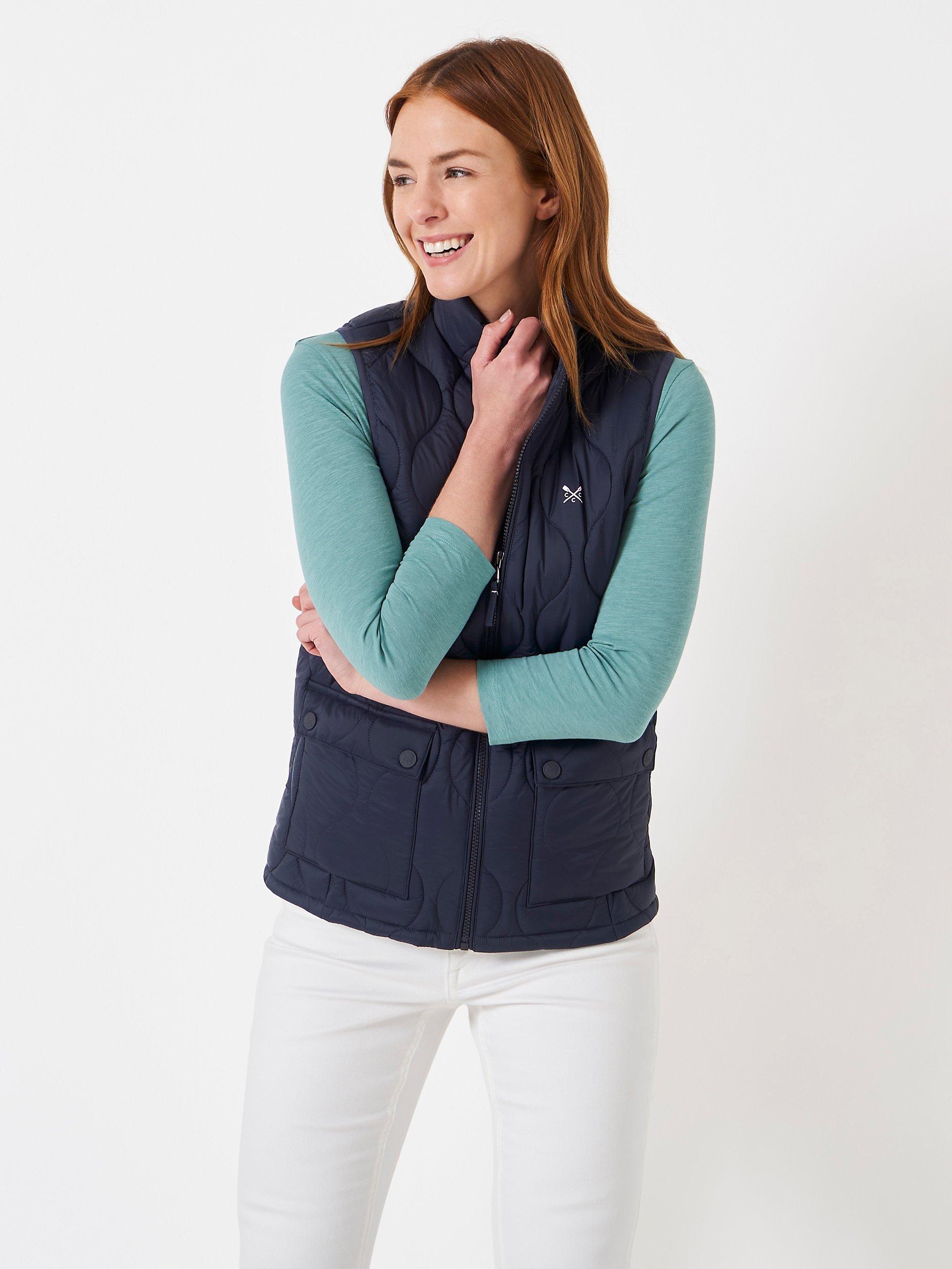 Crew Clothing Lightweight Onion Quilted Gilet, Navy Blue