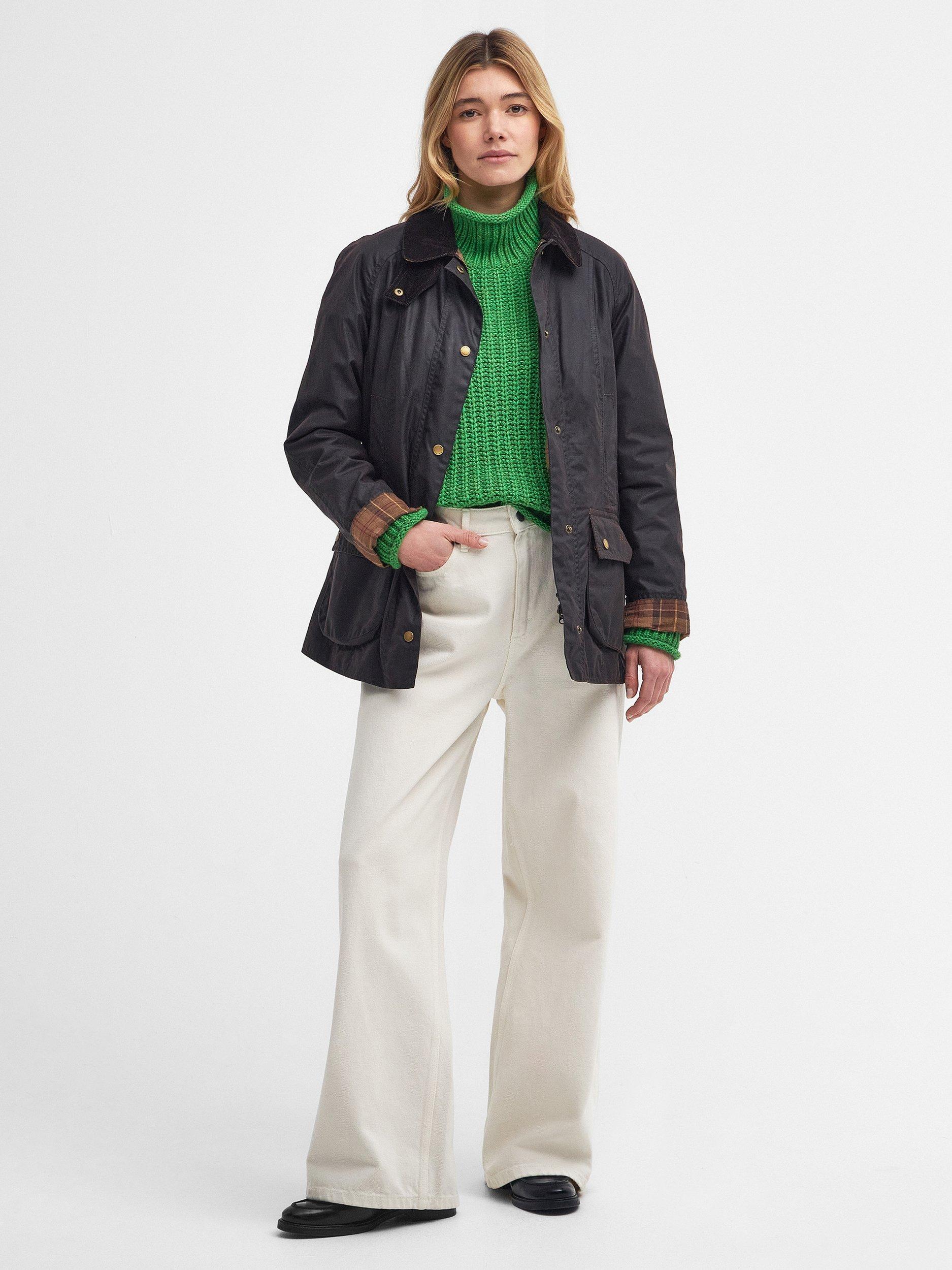 Product image 8 of 9, which shows Barbour Beadnell Wax Jacket, Brown, 4