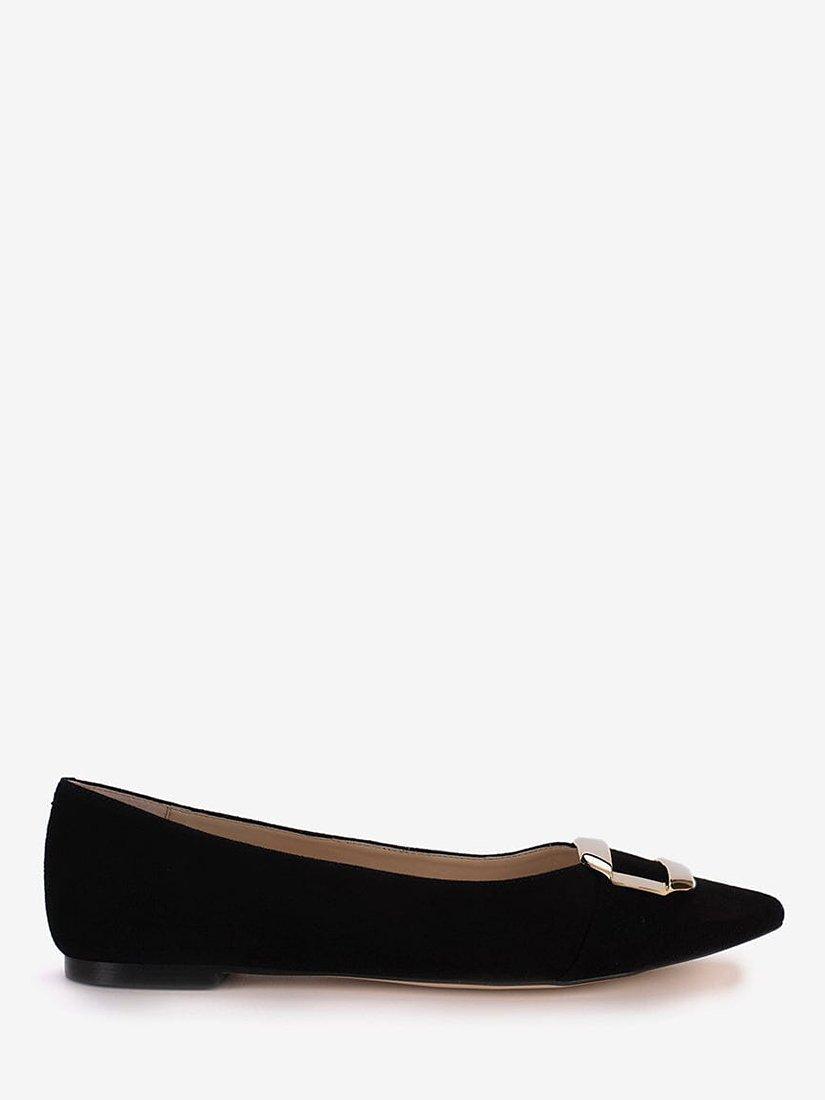 Mint Velvet Alice Leather Buckled Pumps, Black