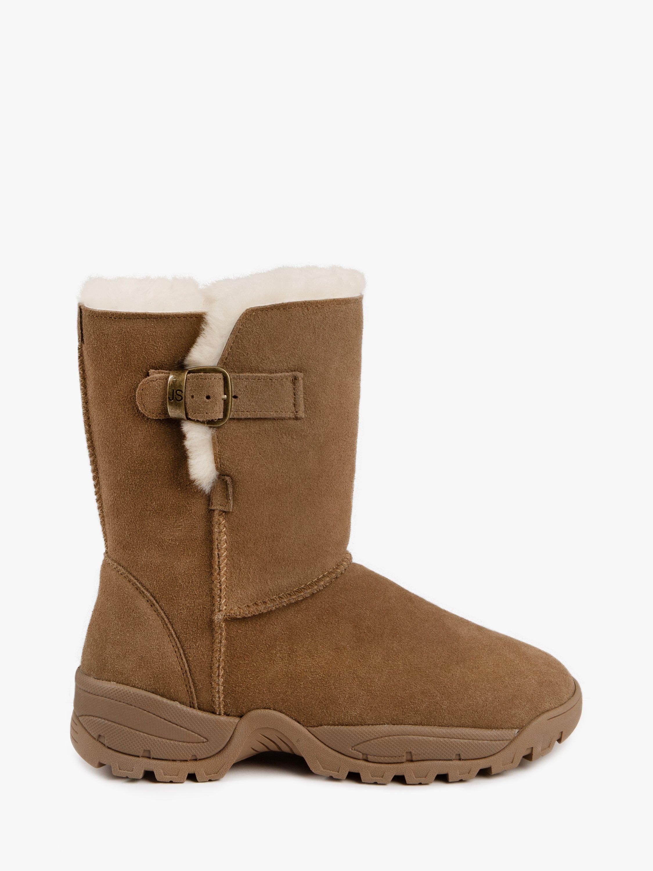 Just Sheepskin Berkshire Suede Mid Boots Chestnut