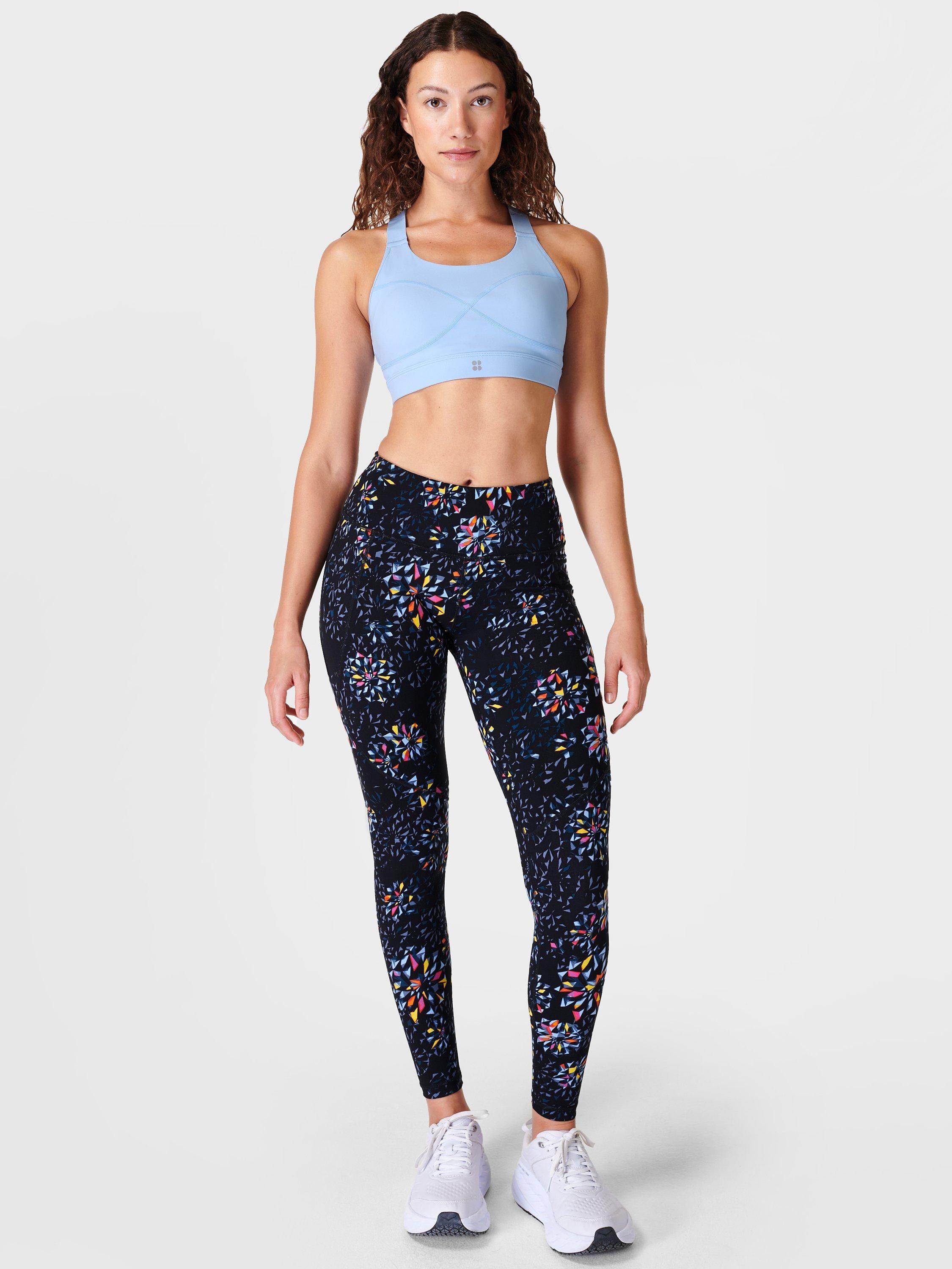 Sweaty Betty Power Gym Leggings Black Faceted Floral XS