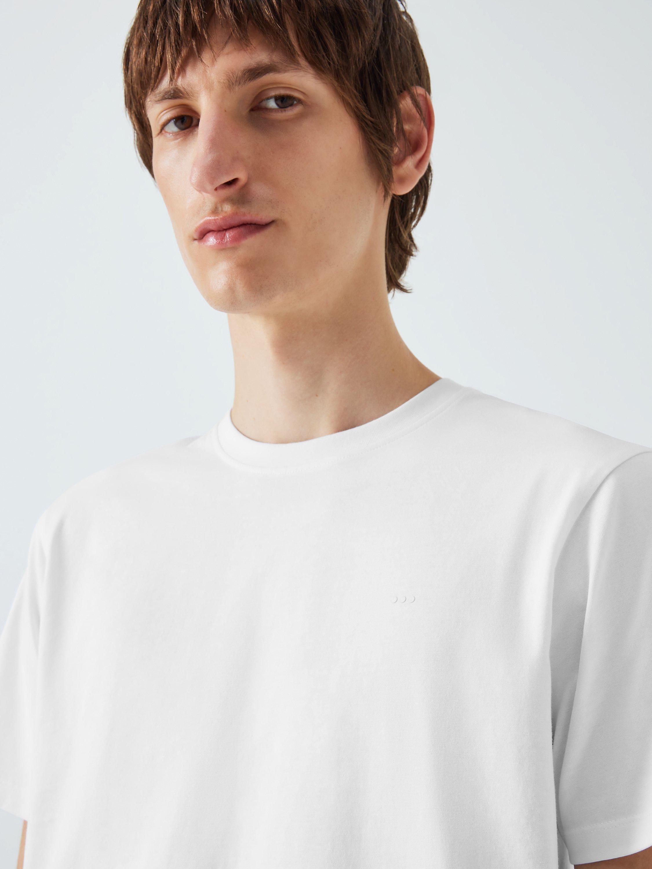 Product image 5 of 6, which shows Kin Logo Regular Fit Short Sleeve Cotton T-Shirt, Bright White, S