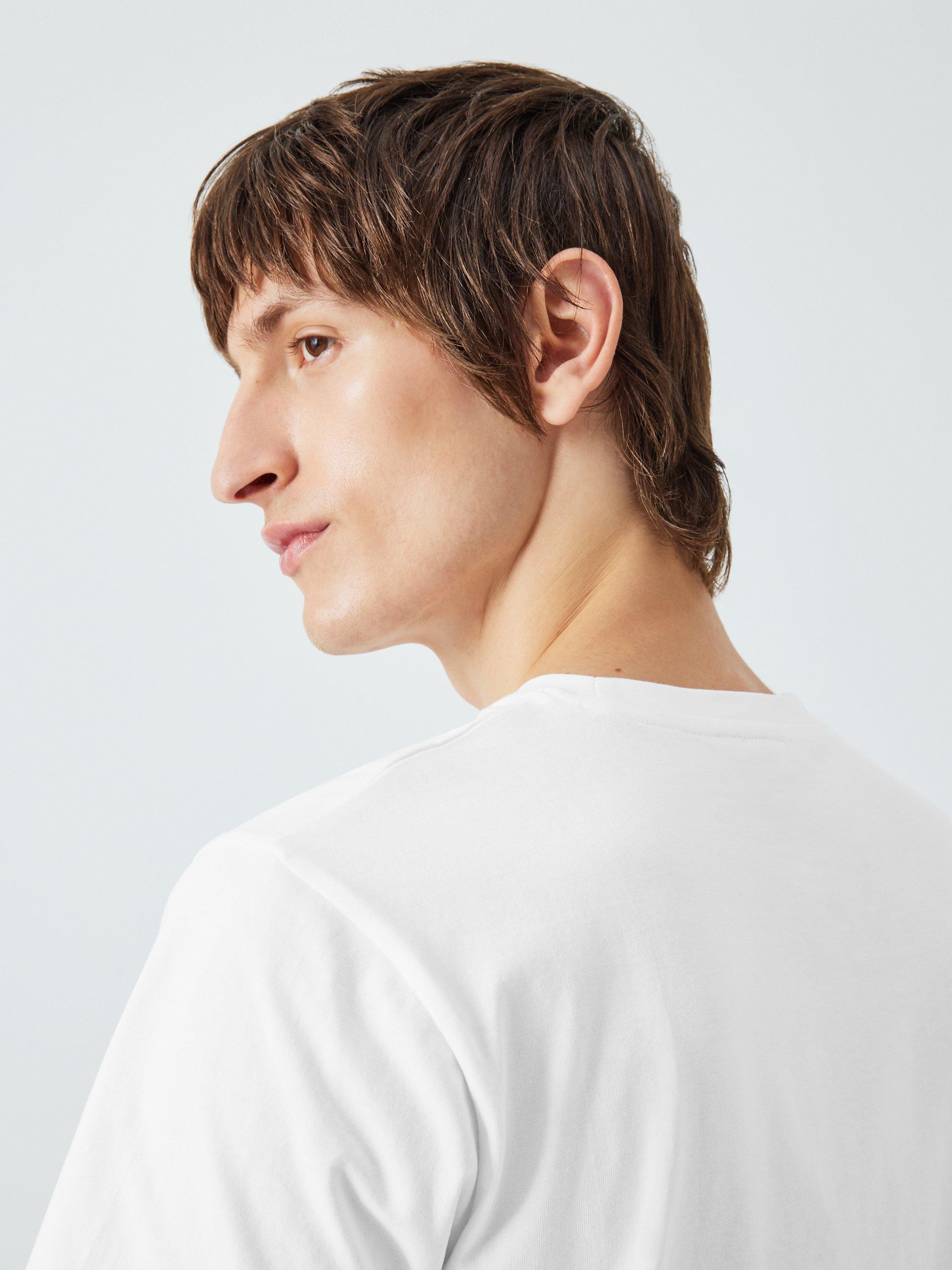 Product image 6 of 6, which shows Kin Logo Regular Fit Short Sleeve Cotton T-Shirt, Bright White, S