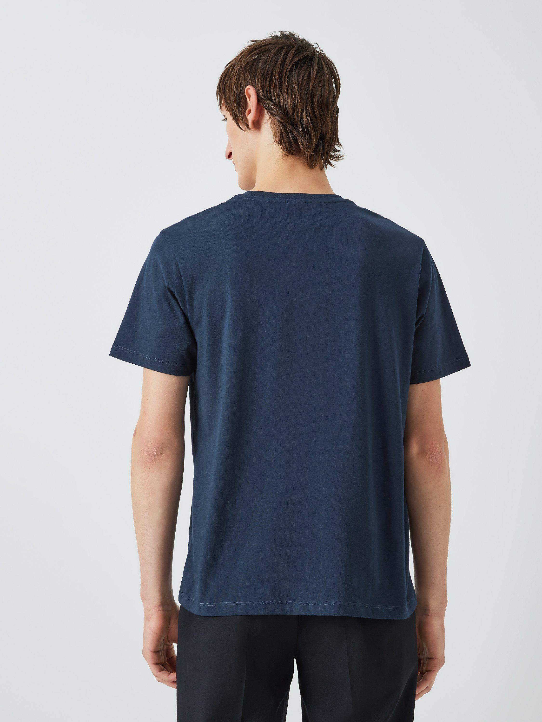 Product image 2 of 6, which shows Kin Logo Regular Fit Short Sleeve Cotton T-Shirt, Dark Sapphire, S