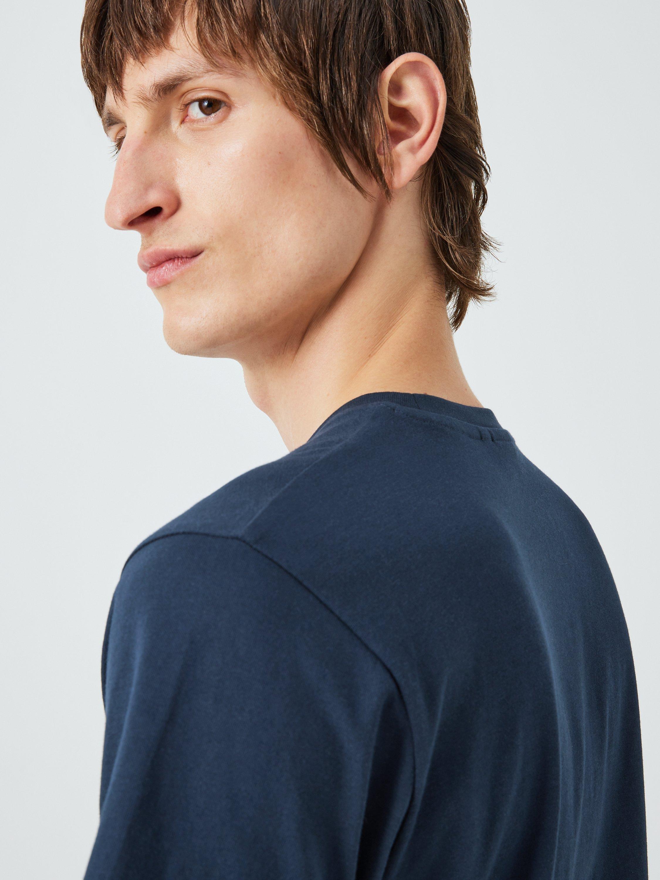Product image 6 of 6, which shows Kin Logo Regular Fit Short Sleeve Cotton T-Shirt, Dark Sapphire, S