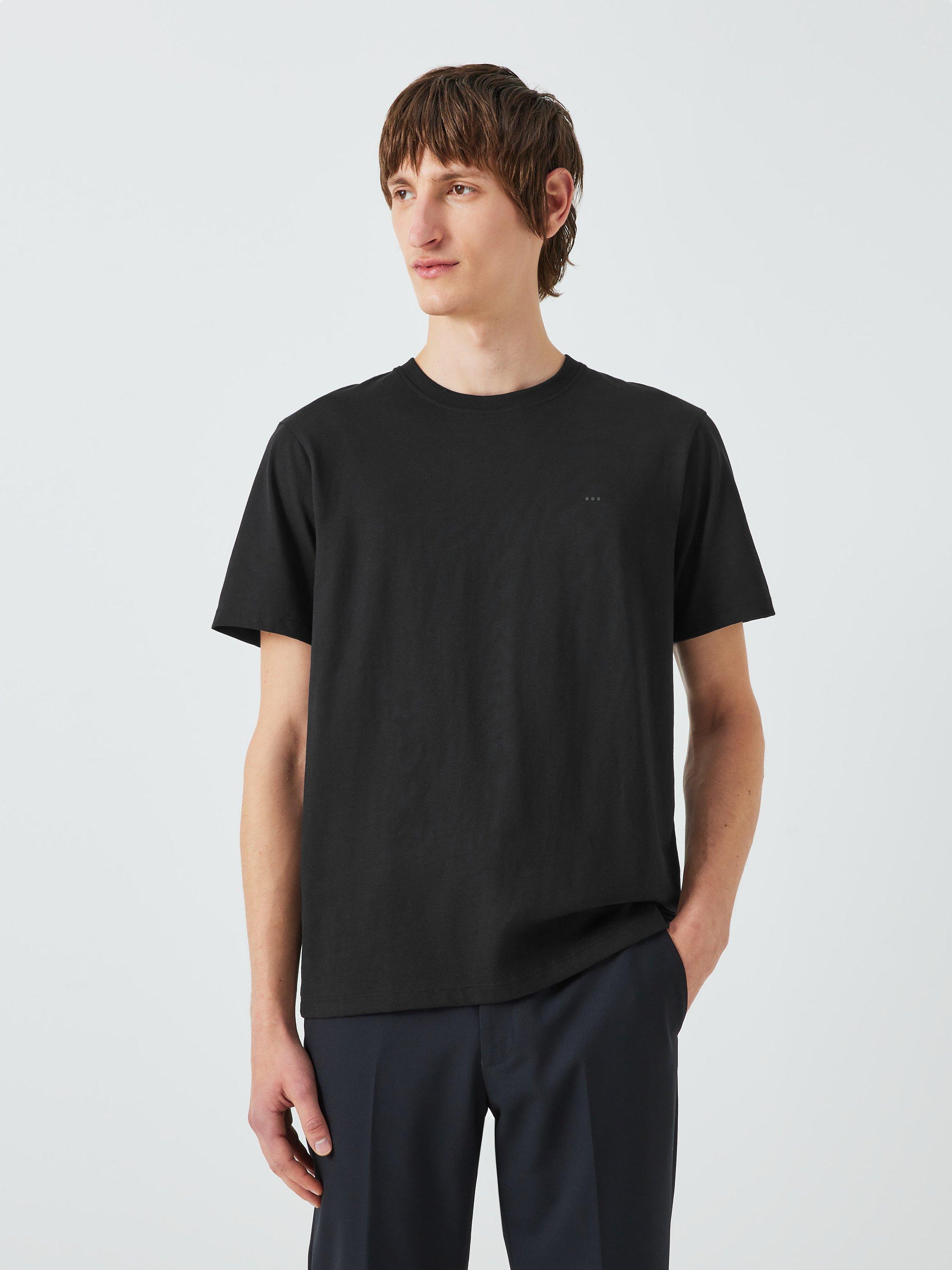 Product image 1 of 6, which shows Kin Logo Regular Fit Short Sleeve Cotton T-Shirt, Black Beauty, S