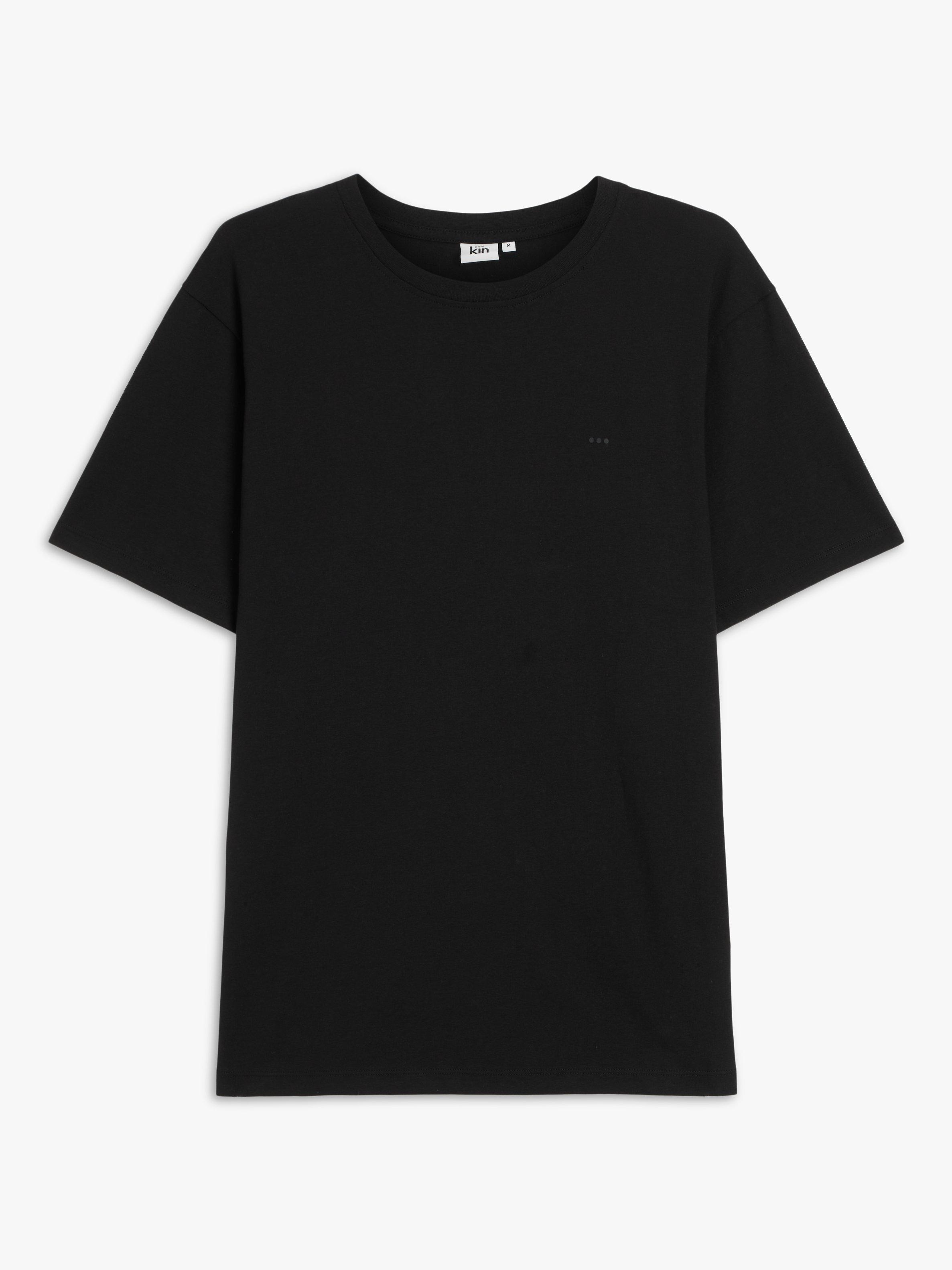 Product image 4 of 6, which shows Kin Logo Regular Fit Short Sleeve Cotton T-Shirt, Black Beauty, S