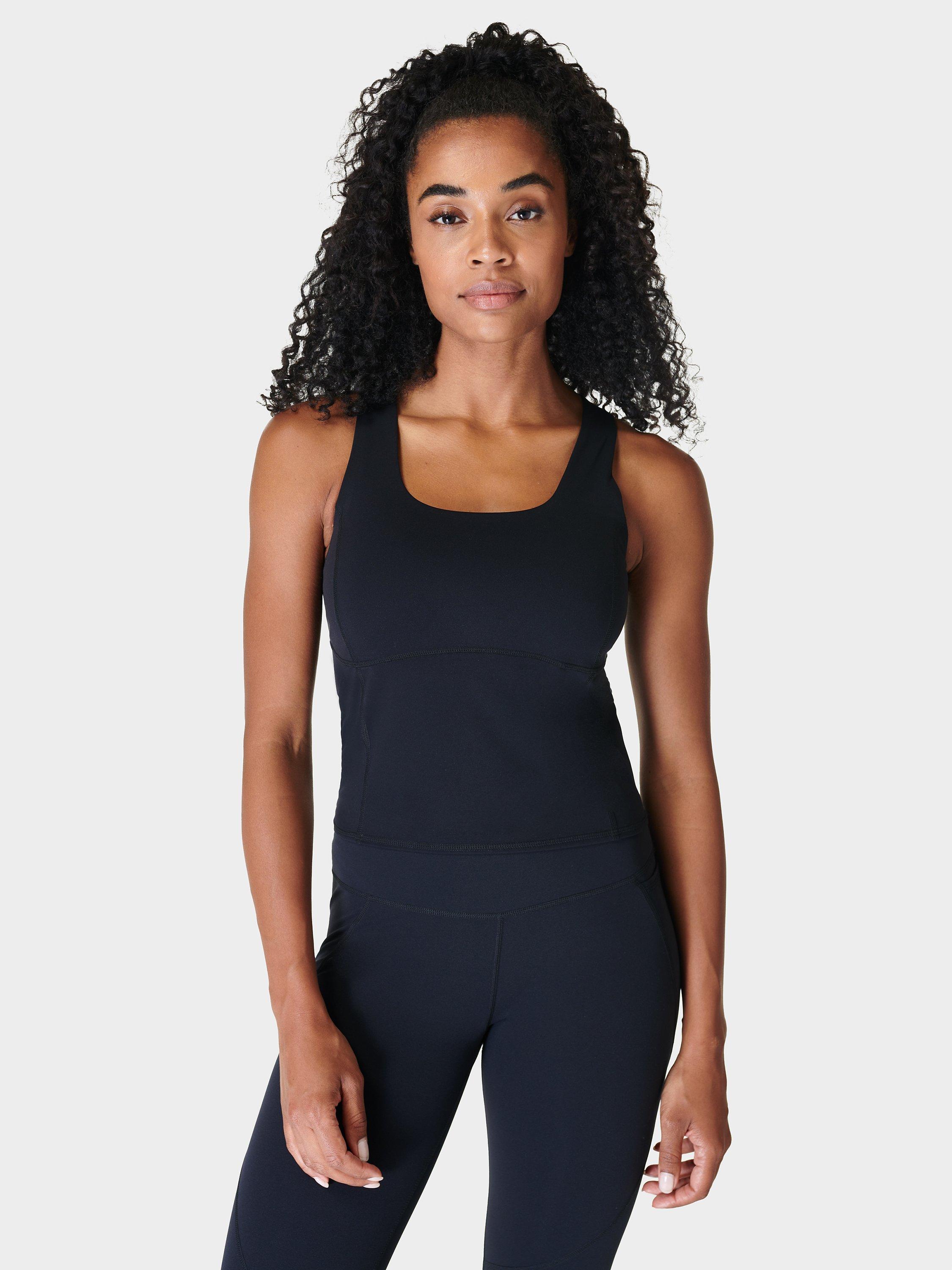 Sweaty Betty Power Scallop Top, Black