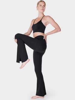 Sweaty Betty Super Soft 30" Flare Yoga Trousers - view 2, Black