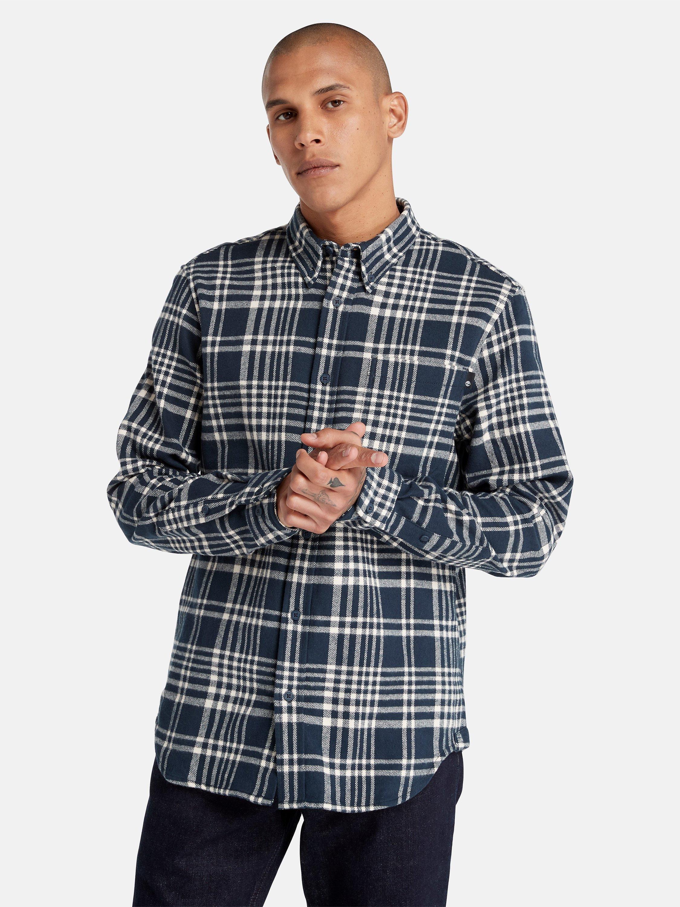 Timberland Long Sleeve Flannel Check Shirt, Blue/Multi
