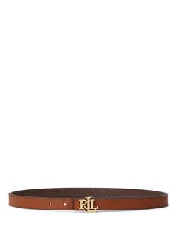 Lauren Ralph Lauren 20 Reversible Leather Belt, Tan/Dark Brown